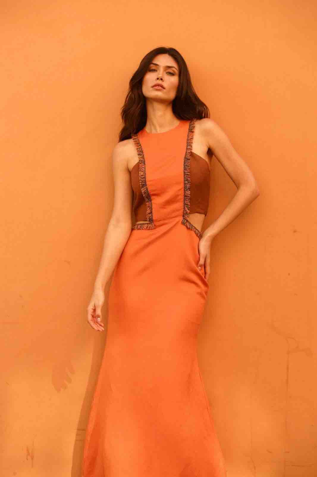 Vestido naranja étnico Mattui Collection — foto 1 de 4