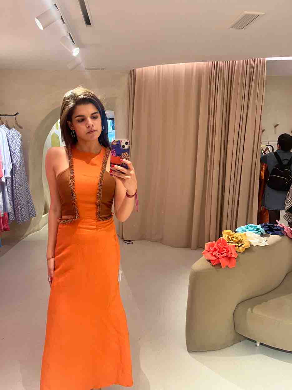 Vestido naranja étnico Mattui Collection — foto 3 de 4