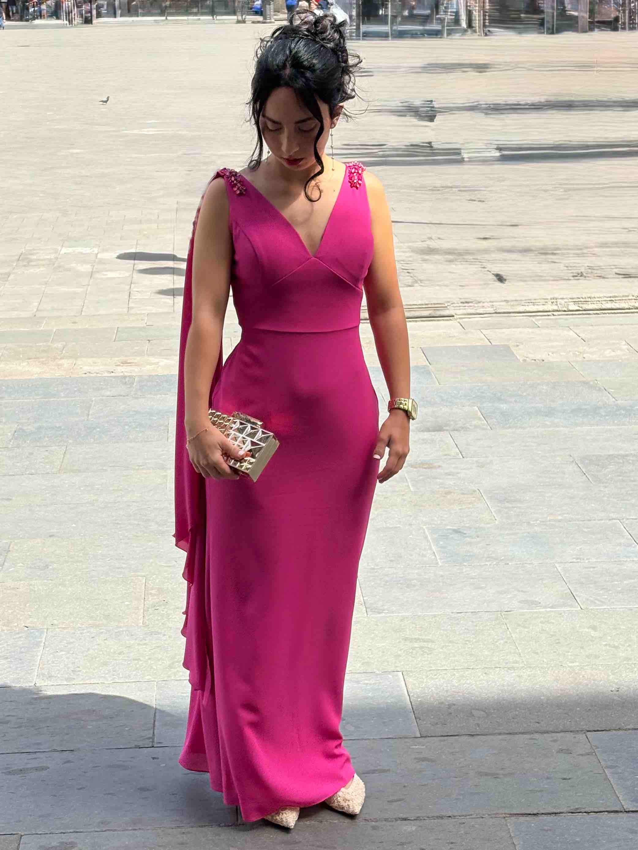 VESTIDO DE INVITADA ROSA CLARA — foto 2 de 2
