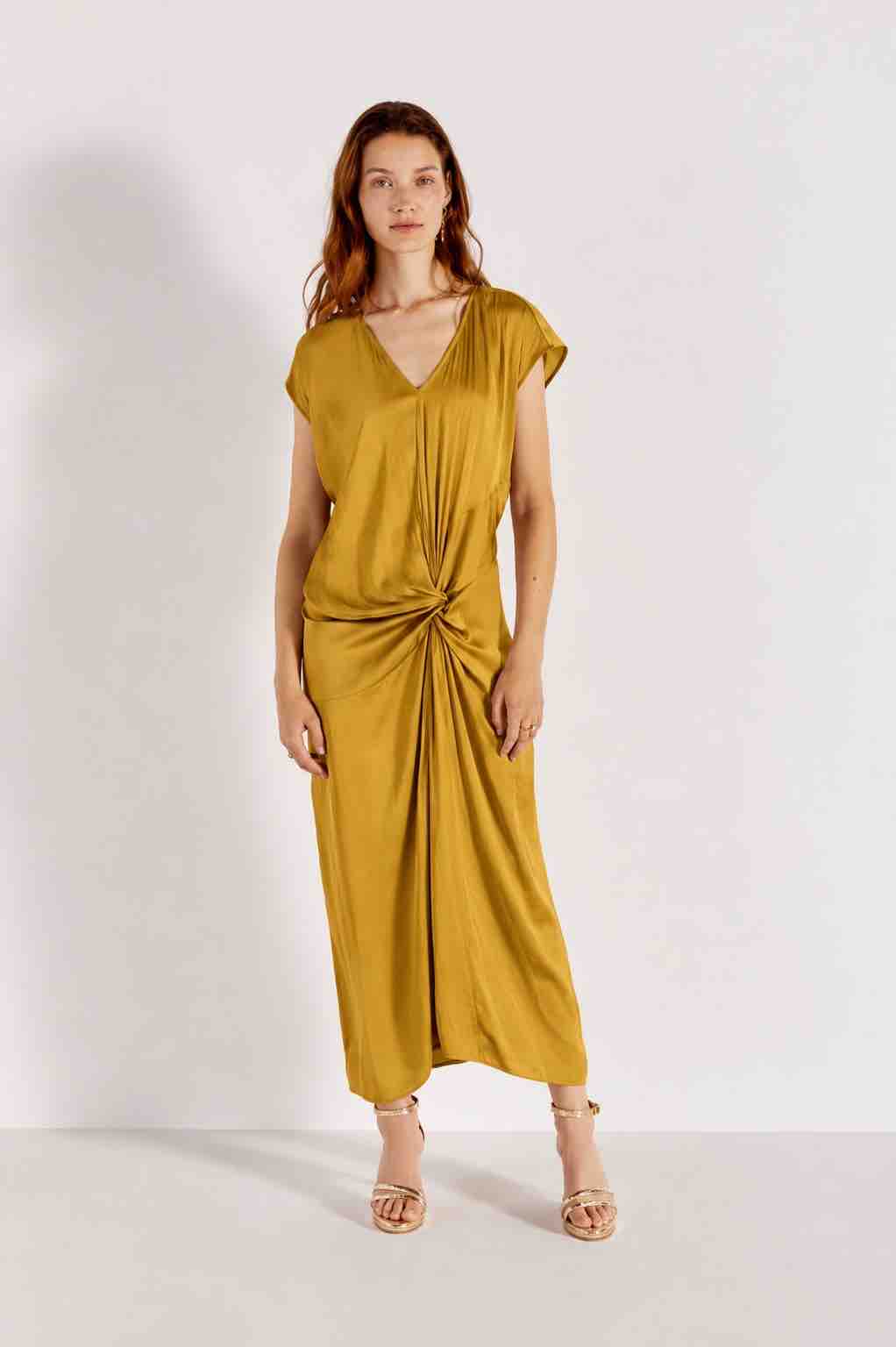 Vestido Hoss Intropia amarillo y naranja, talla L, en alquiler — foto 2 de 2