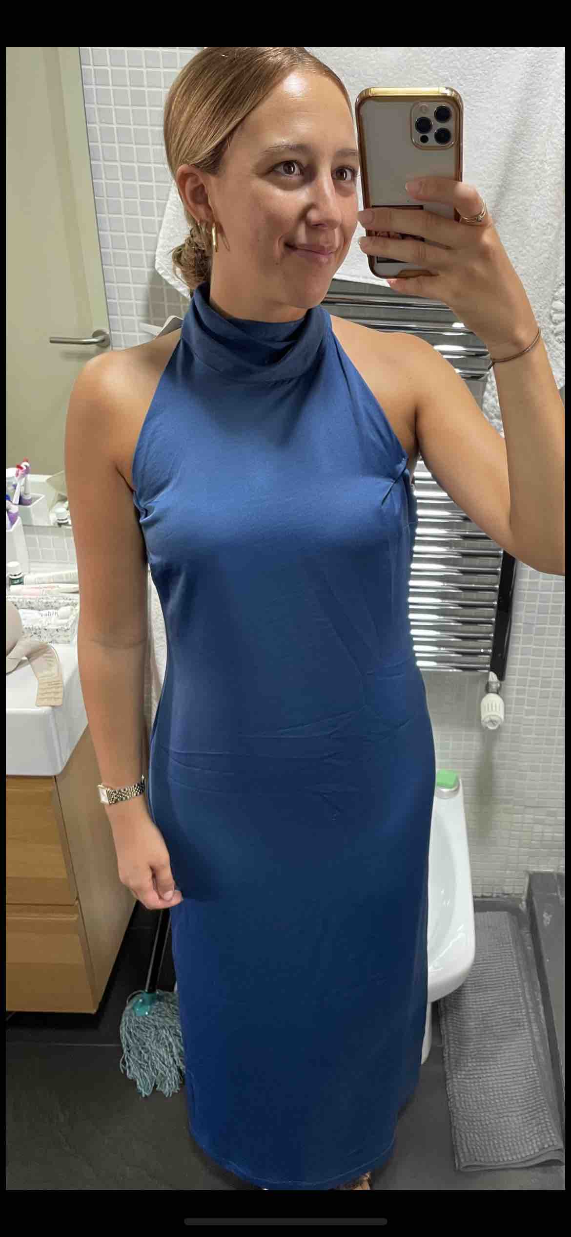 Vestido Azul Halter Atrezature — foto 3 de 4