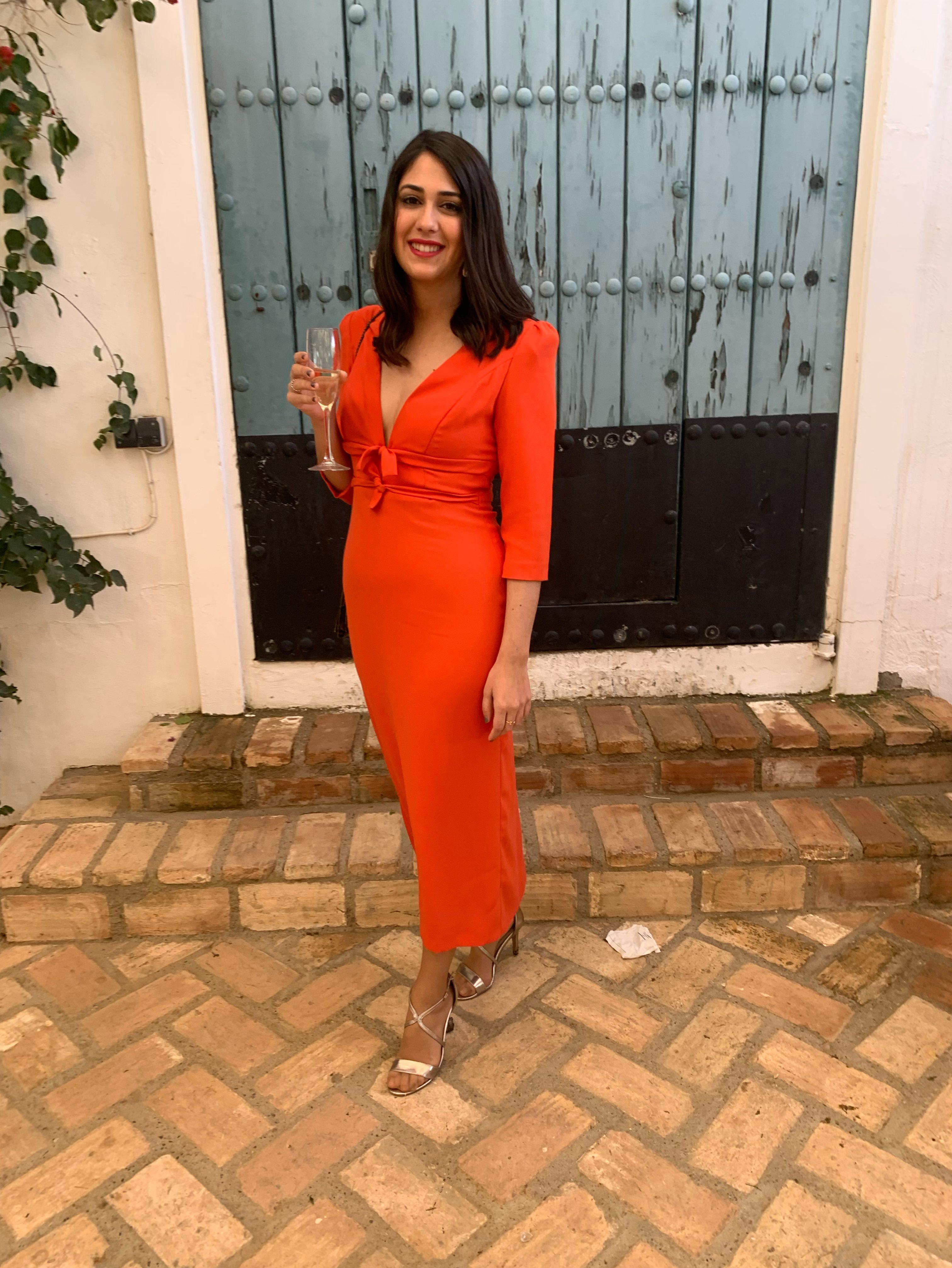 vestido naranja cardie — foto 1 de 2