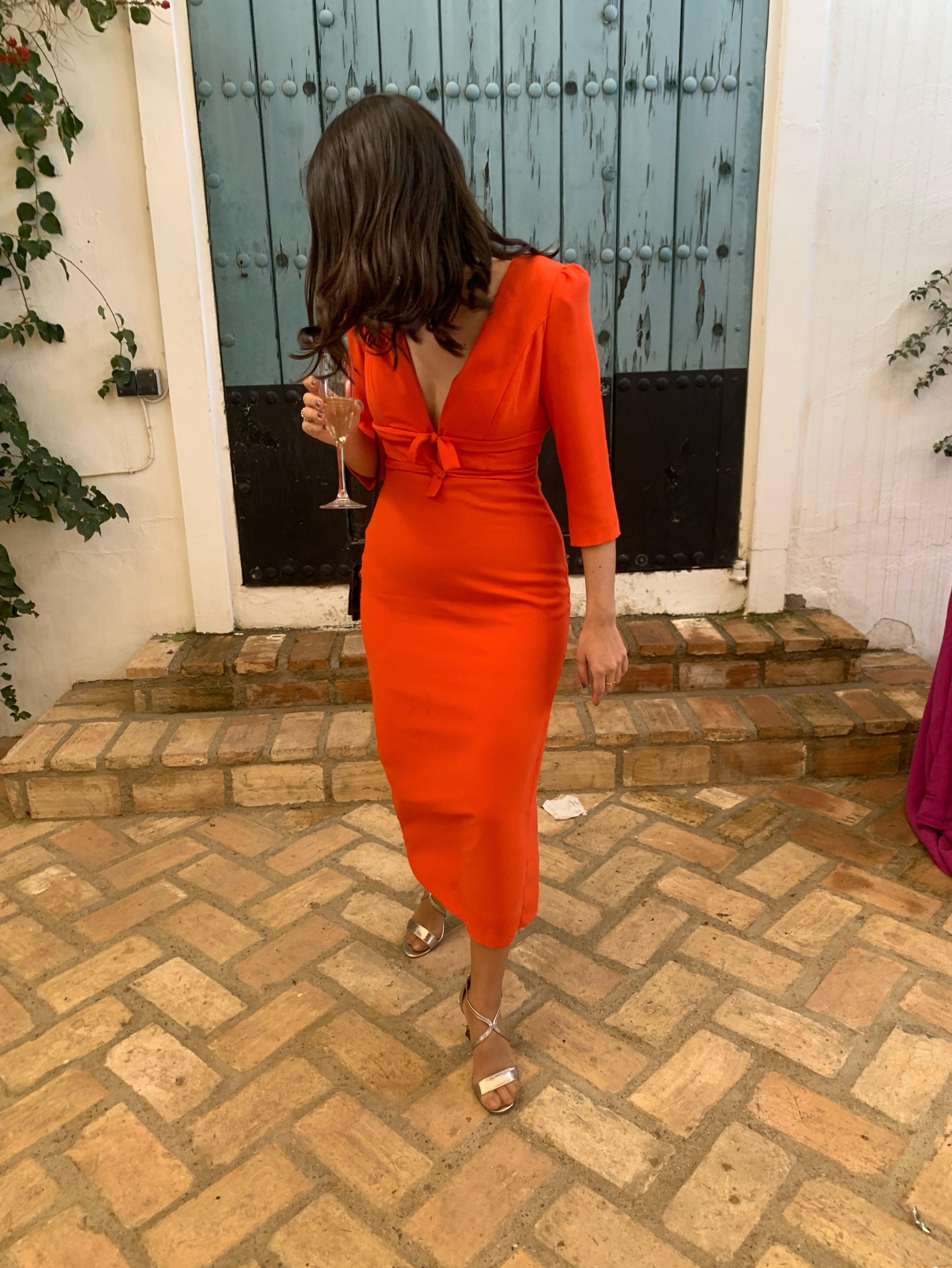 vestido naranja cardie — foto 2 de 2