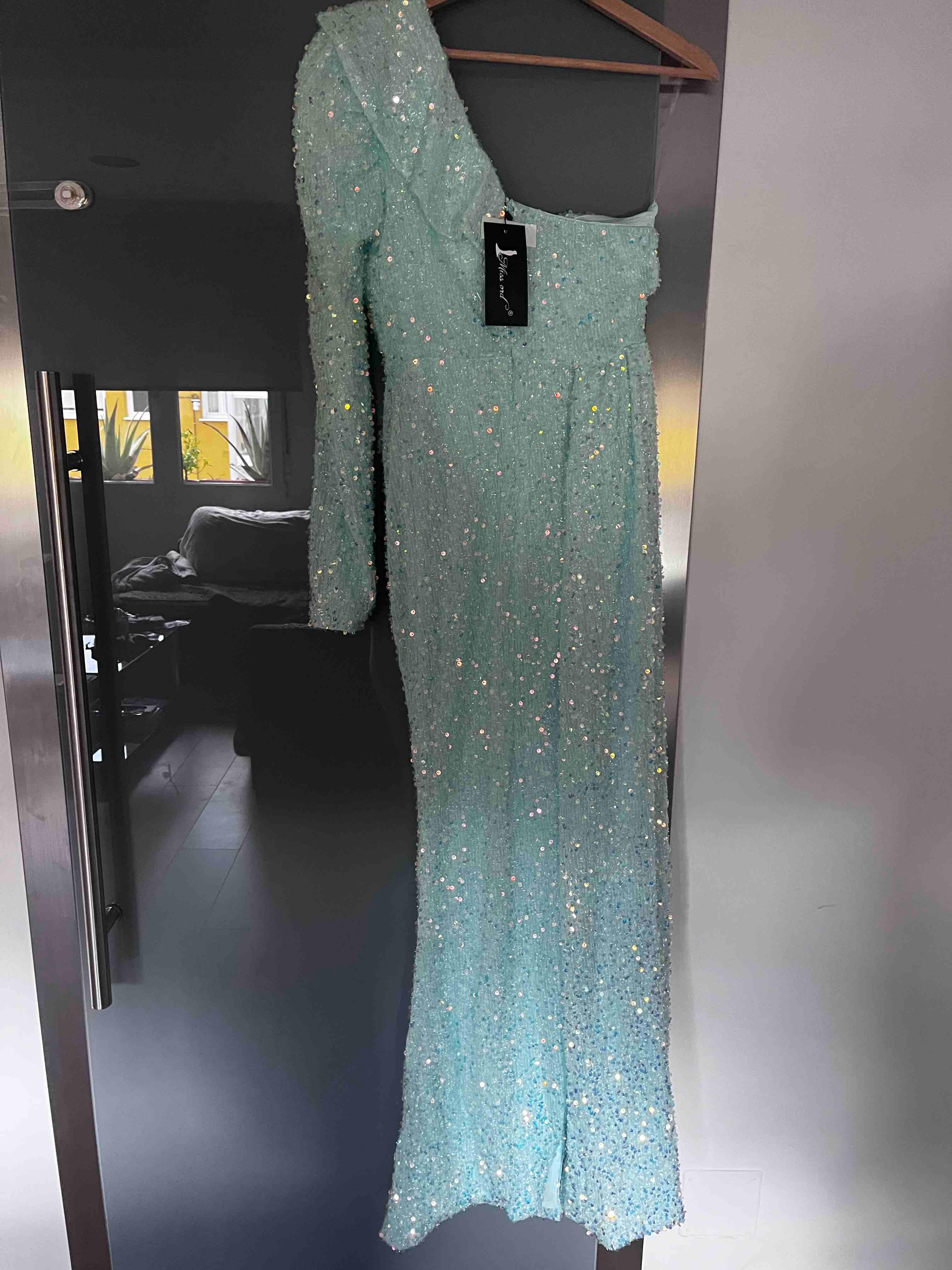 Vestido largo lentejuelas asimetrico Miss Old — foto 4 de 4
