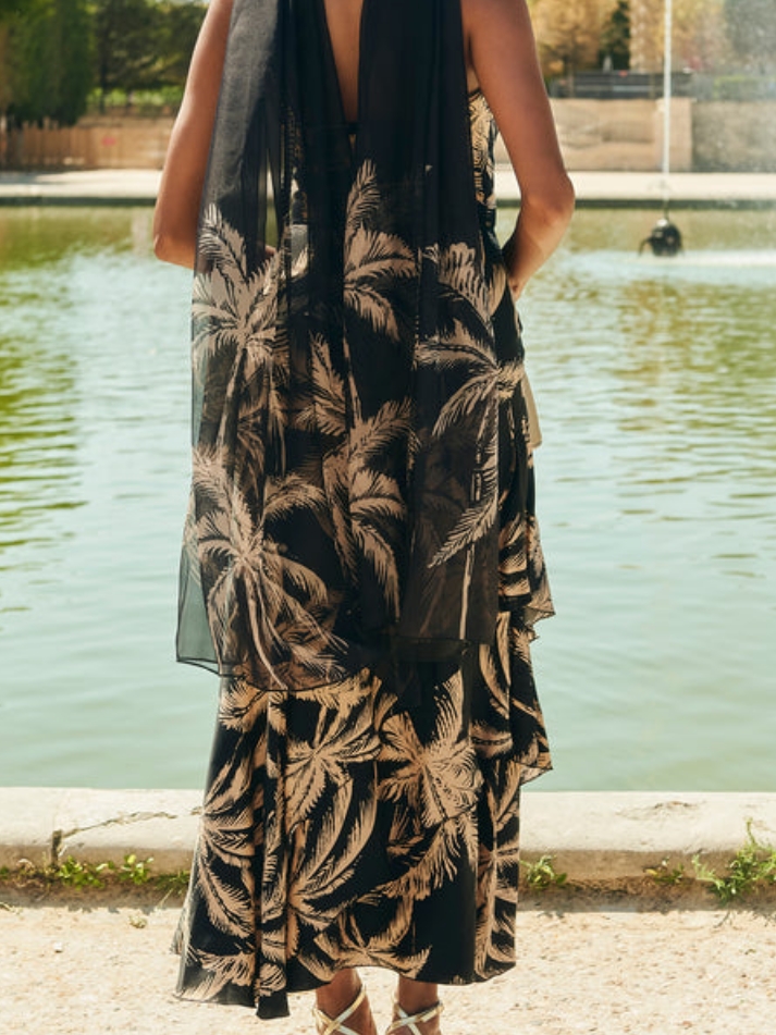 Vestido y chal palmeras Miphai — foto 2 de 6