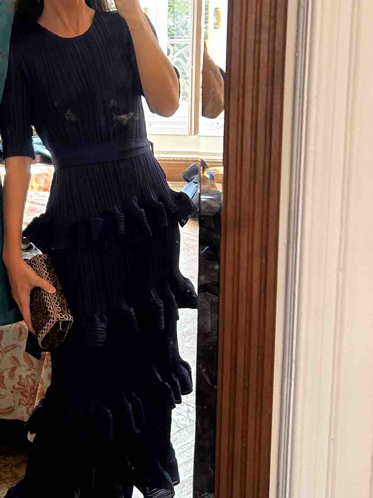 Vestido invitada azul marino Inma Camacho