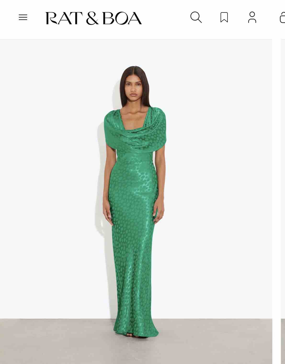 ODESSA DRESS GREEN Rat & Boa — foto 4 de 5