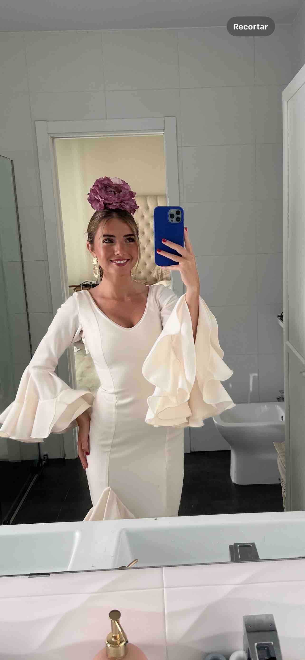 Vestido flamenca blanco crudo — foto 1 de 5