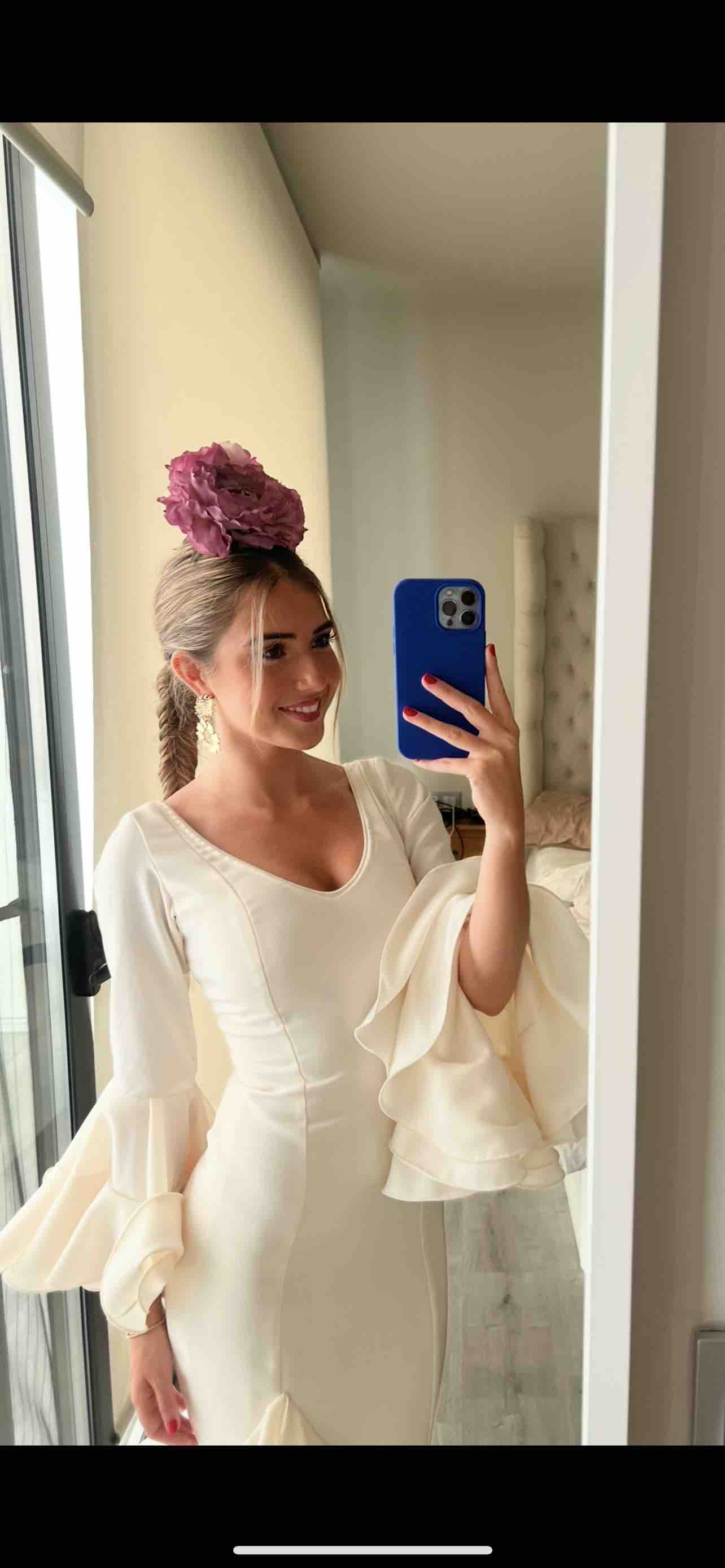 Vestido flamenca blanco crudo — foto 5 de 5
