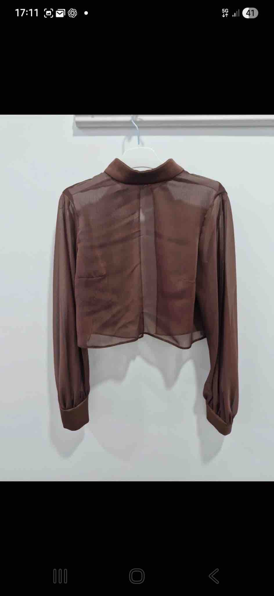 Conjunto artesanal marrón chocolate de dos piezas – talla M/38 otra marca — foto 3 de 6