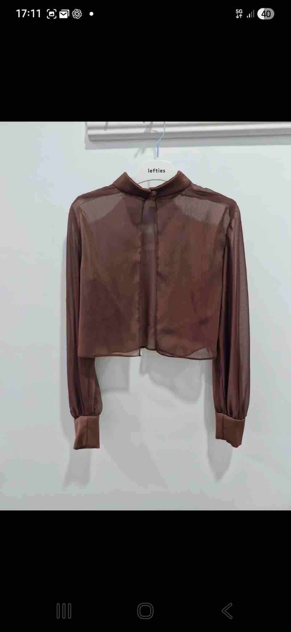 Conjunto artesanal marrón chocolate de dos piezas – talla M/38 otra marca — foto 4 de 6