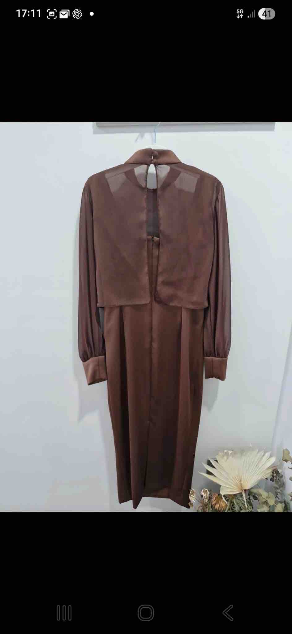 Conjunto artesanal marrón chocolate de dos piezas – talla M/38 otra marca — foto 6 de 6