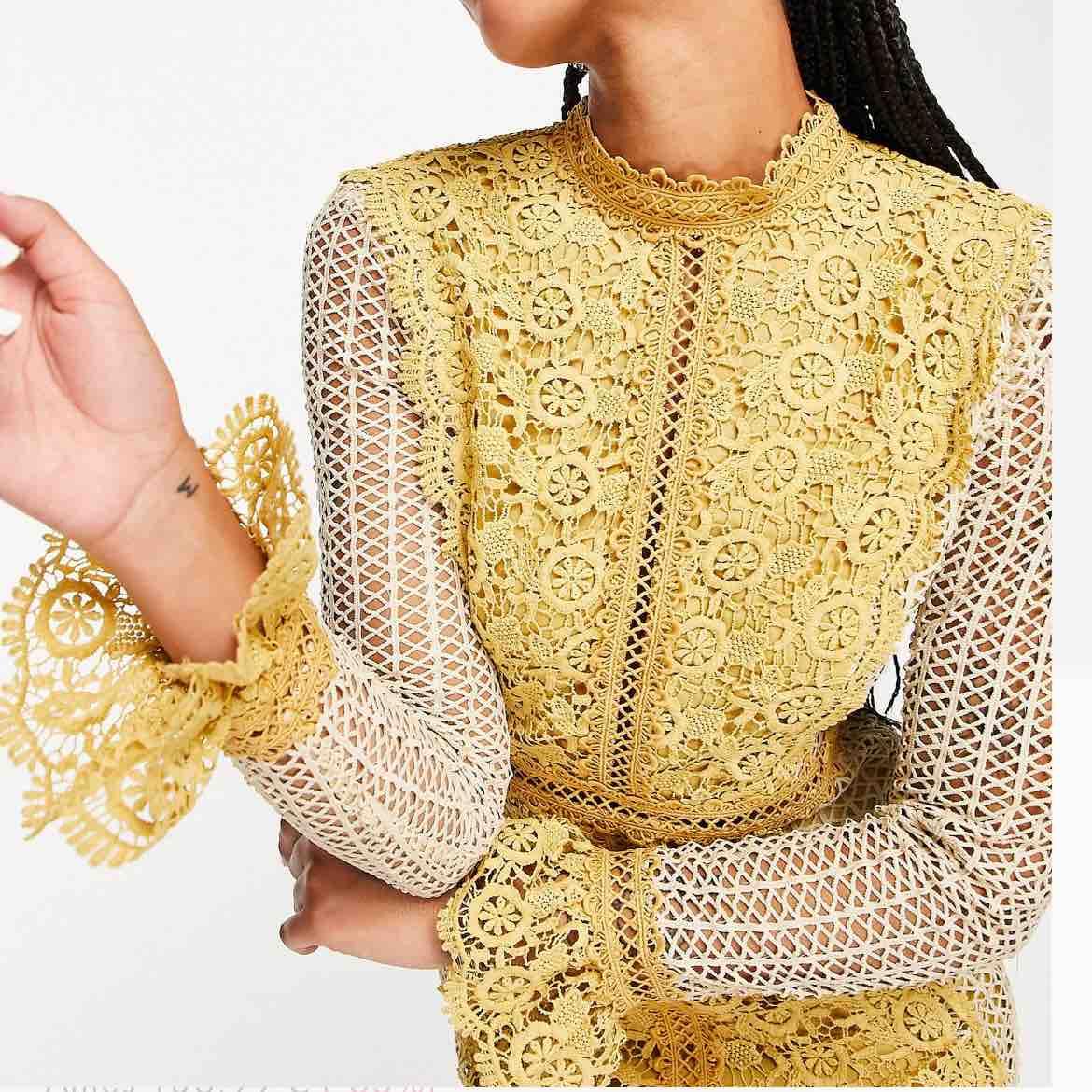 vestido bosa, comunion, bautizo u ptros eventos asos luxe — foto 3 de 4