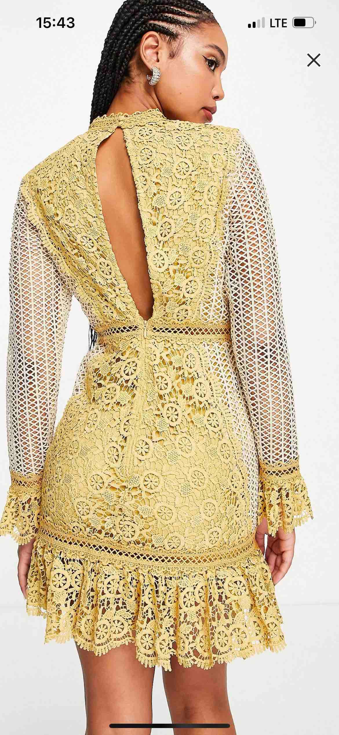 vestido bosa, comunion, bautizo u ptros eventos asos luxe — foto 2 de 4