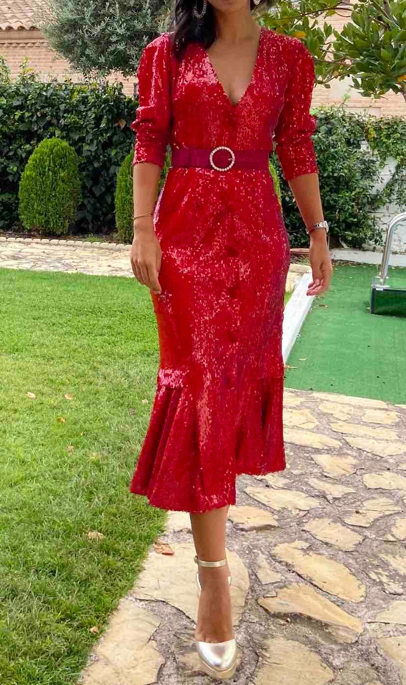 Vestido lentejuelas invitada REDONDO BRAND — foto 3 de 4