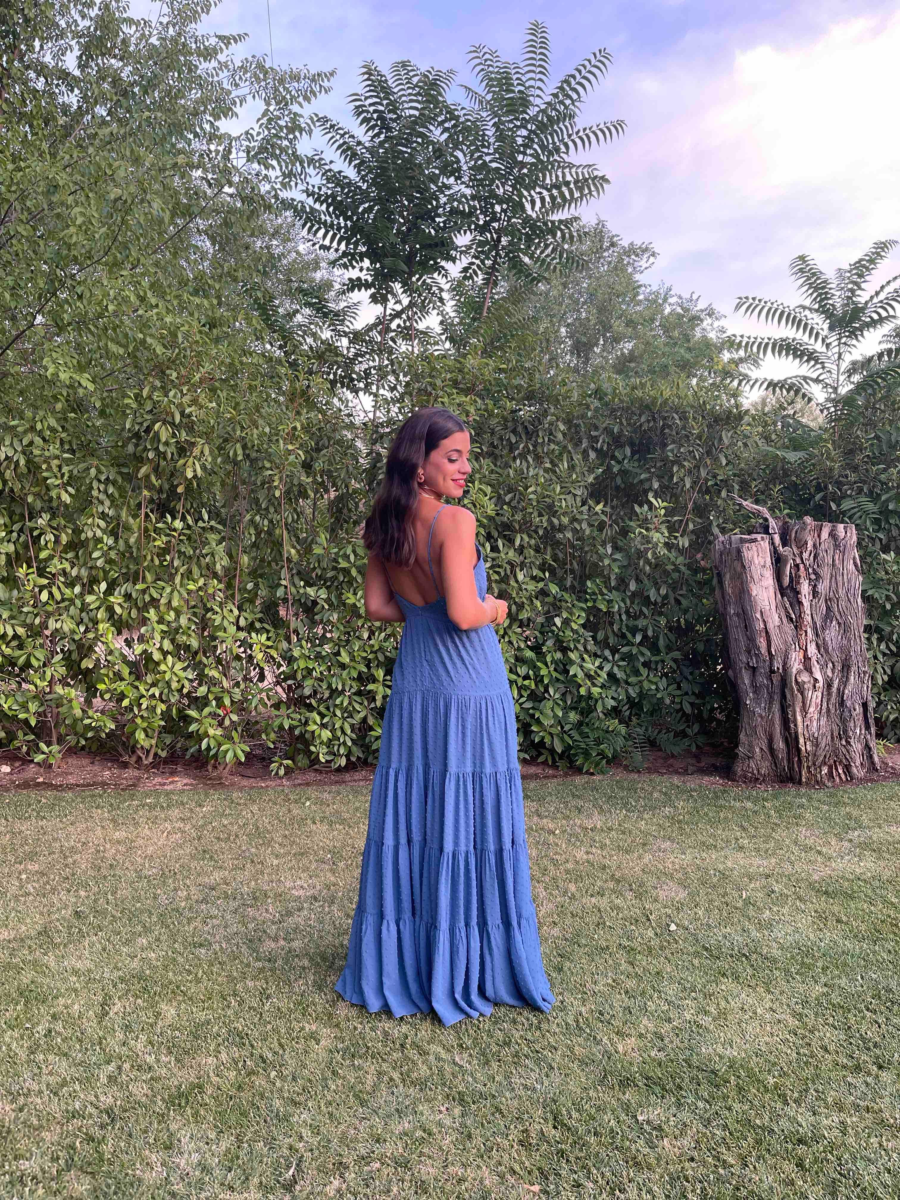 Vestido plumeti largo — foto 2 de 3