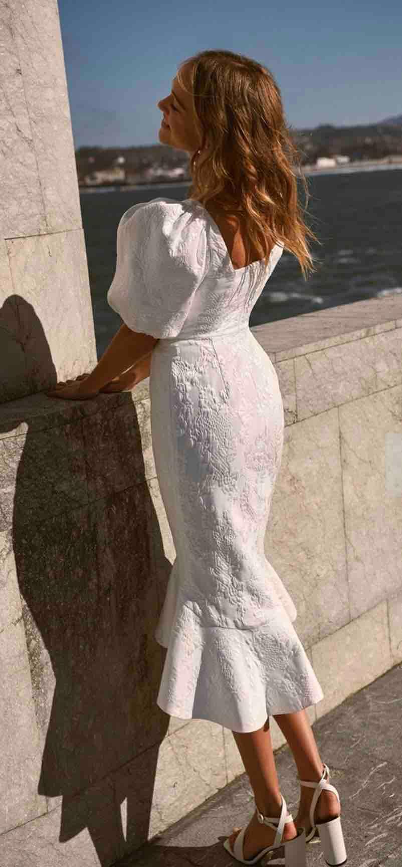 Vestido blanco jacquard Apparentia — foto 2 de 2