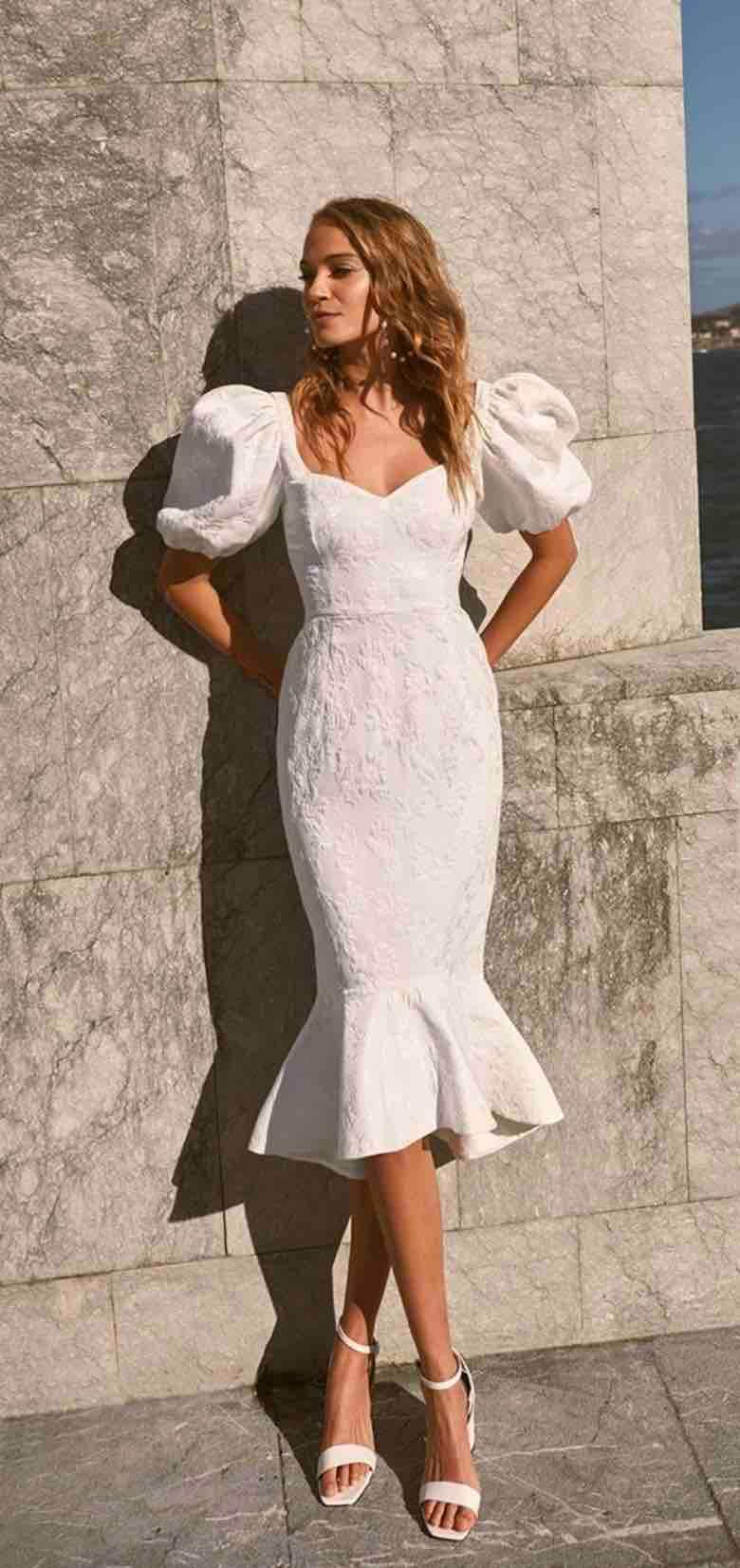 Vestido blanco jacquard Apparentia — foto 1 de 2