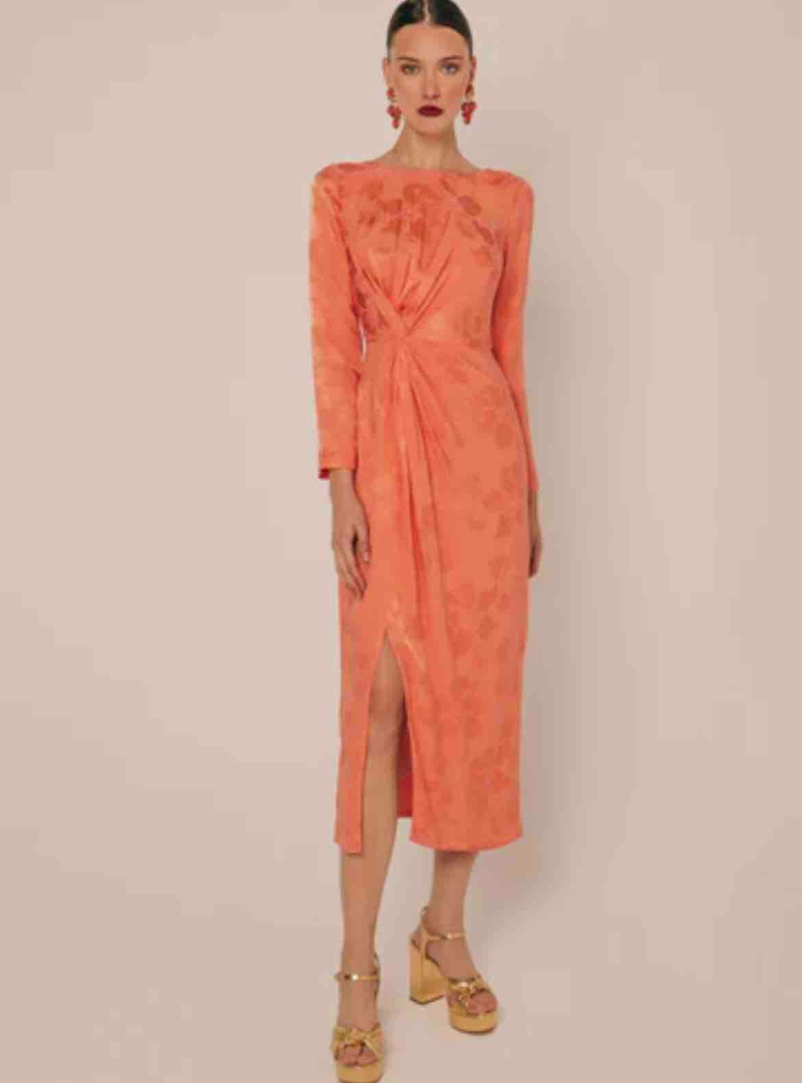 Vestido Invitada Naranja Cherubina — foto 1 de 4