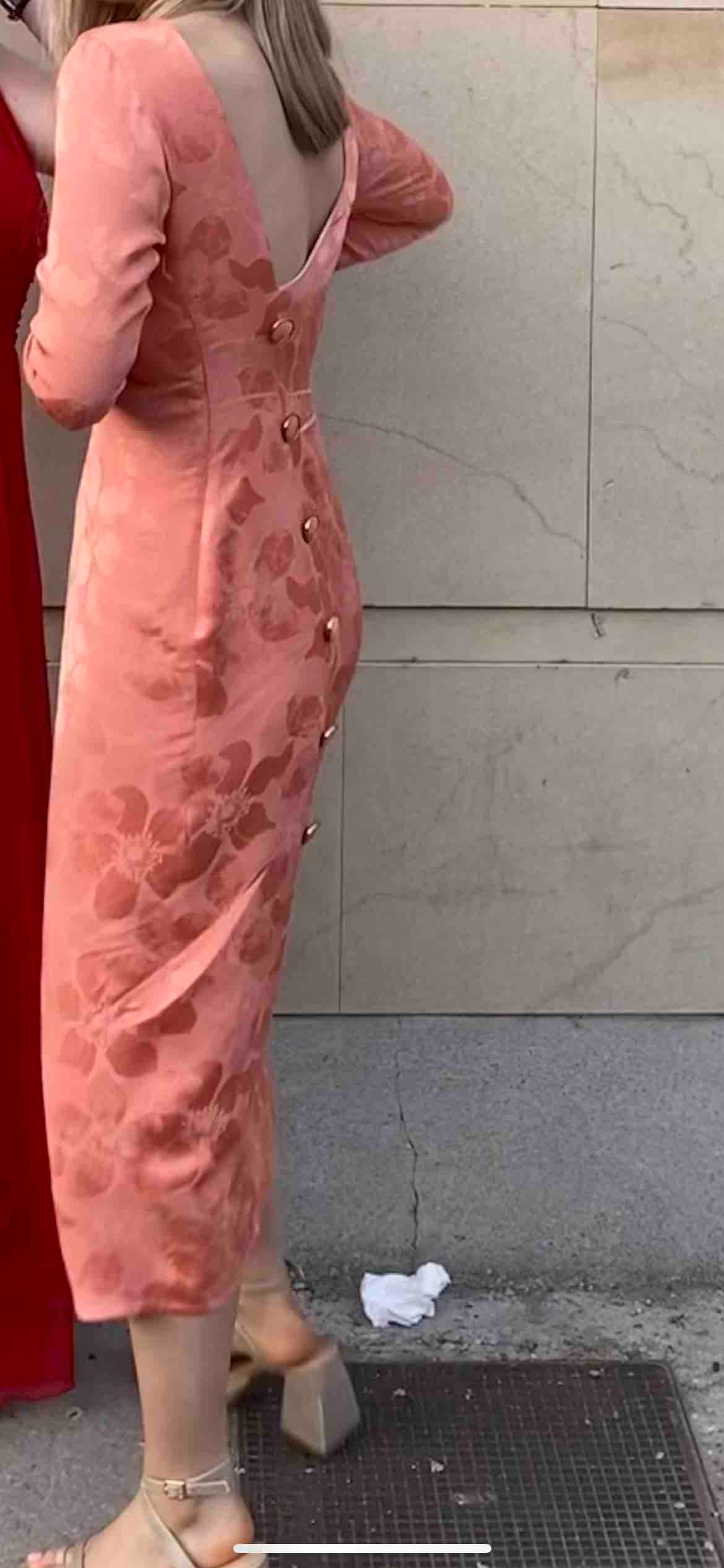 Vestido Invitada Naranja Cherubina — foto 3 de 4