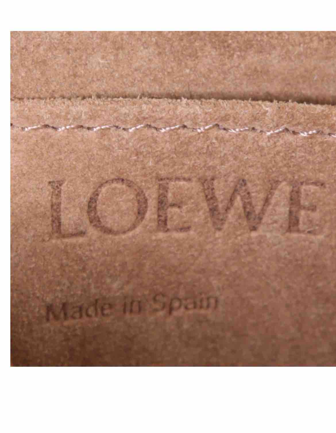 Bolso bandolera Loewe Gate mini en cuero azul y raffia beige — foto 5 de 6