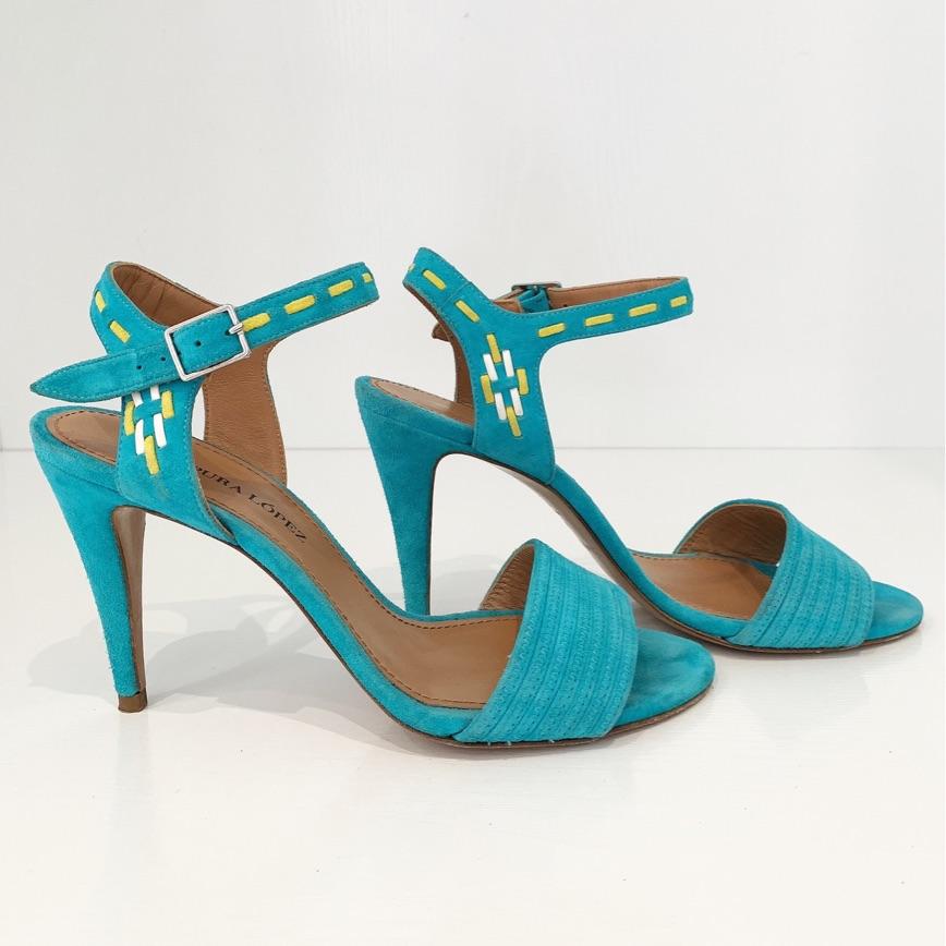 Sandalias Pura López de ante — foto 1 de 3