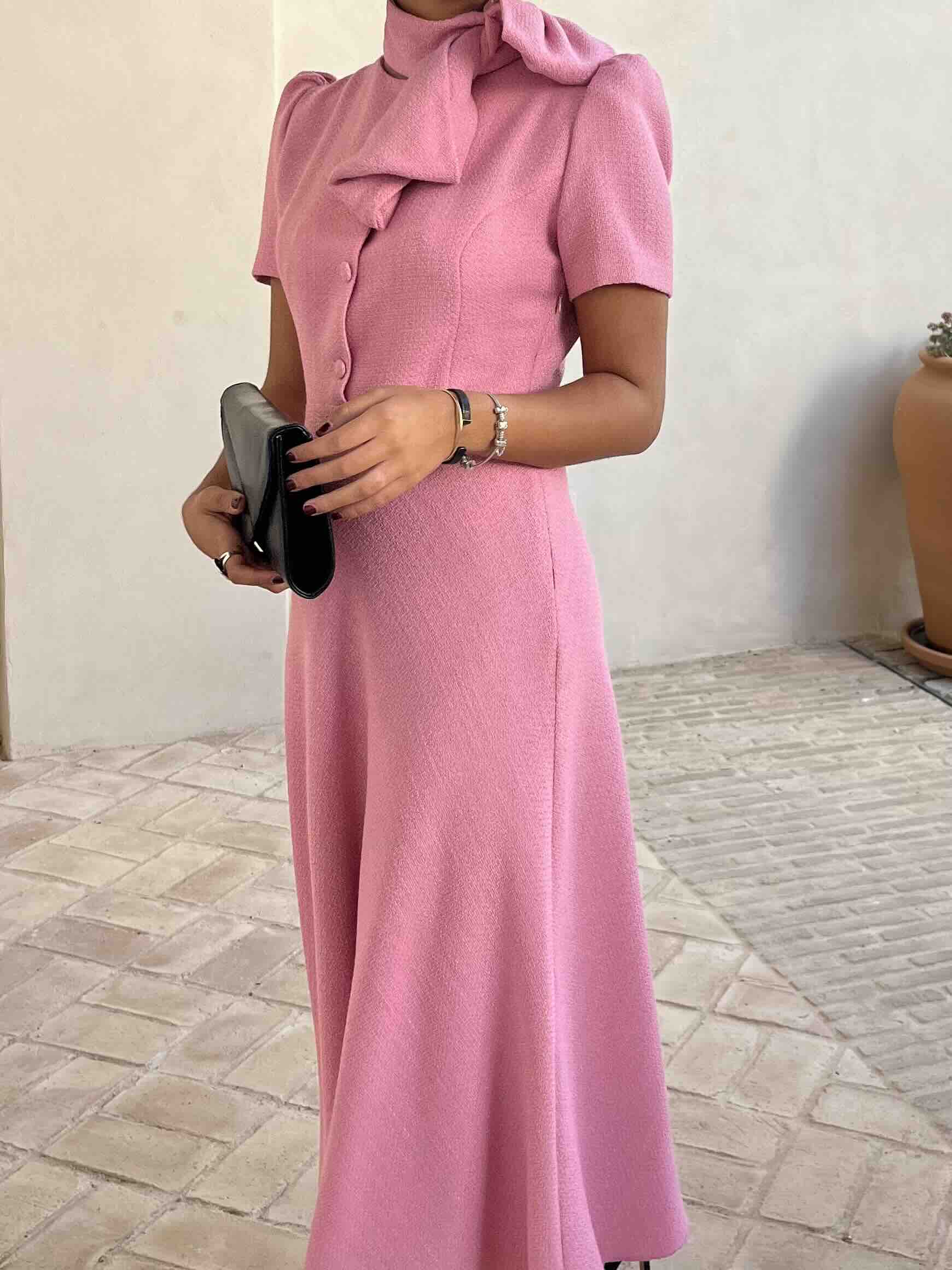 Vestido rosa elegante Coosy — foto 3 de 4