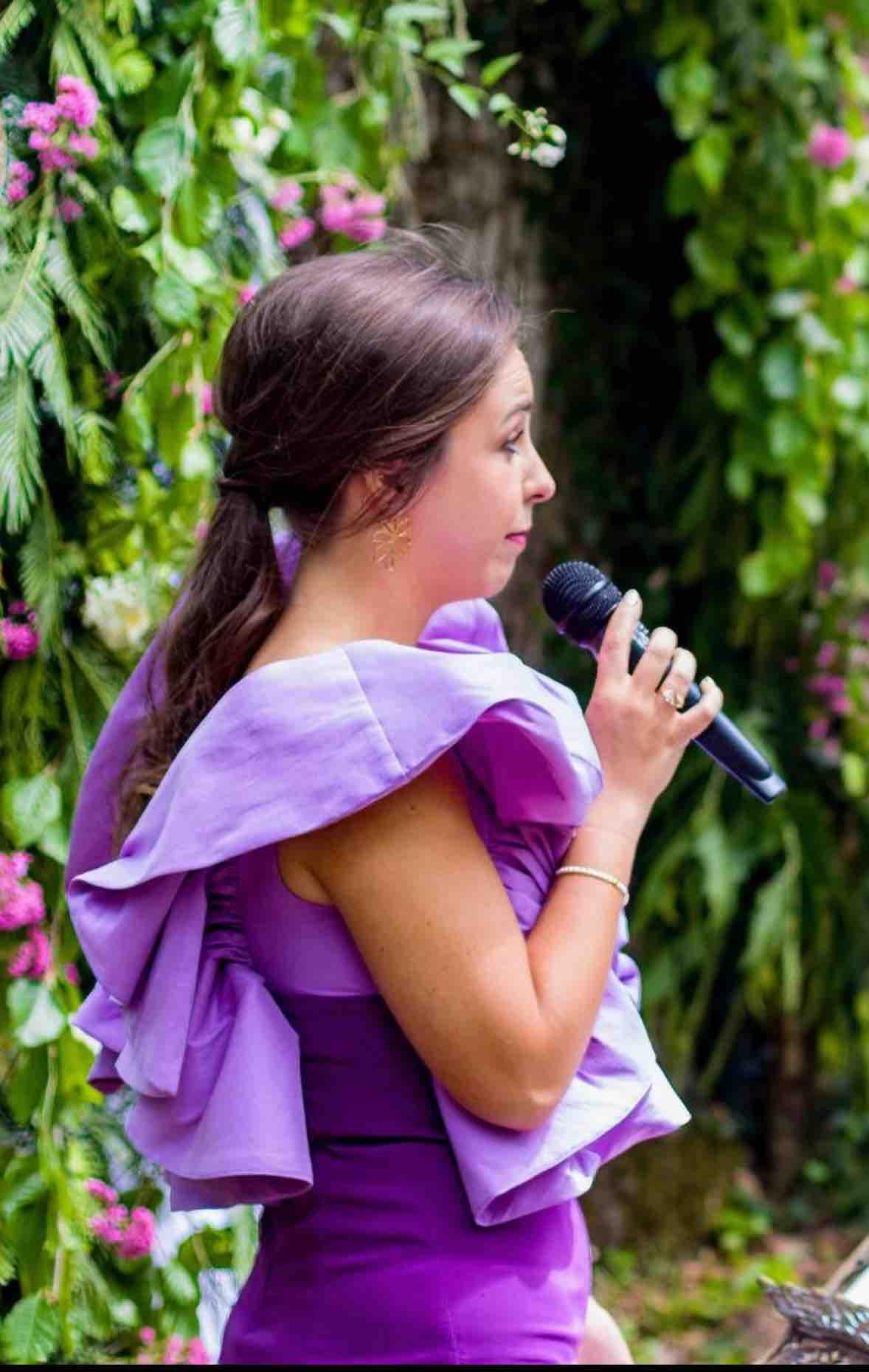 Vestido invitada morado y lila Dew & Corch — foto 3 de 5