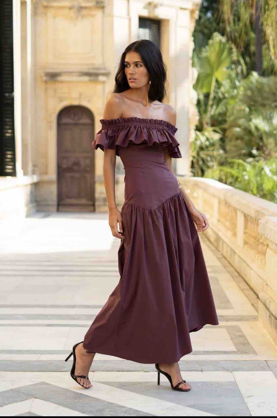 Vestido Cardié morado, talla XS, en alquiler — foto 1 de 5