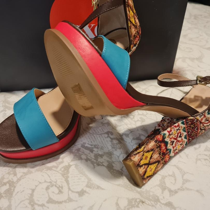 sandalia tacón ancho 12cm talla 37 exé — foto 1 de 3