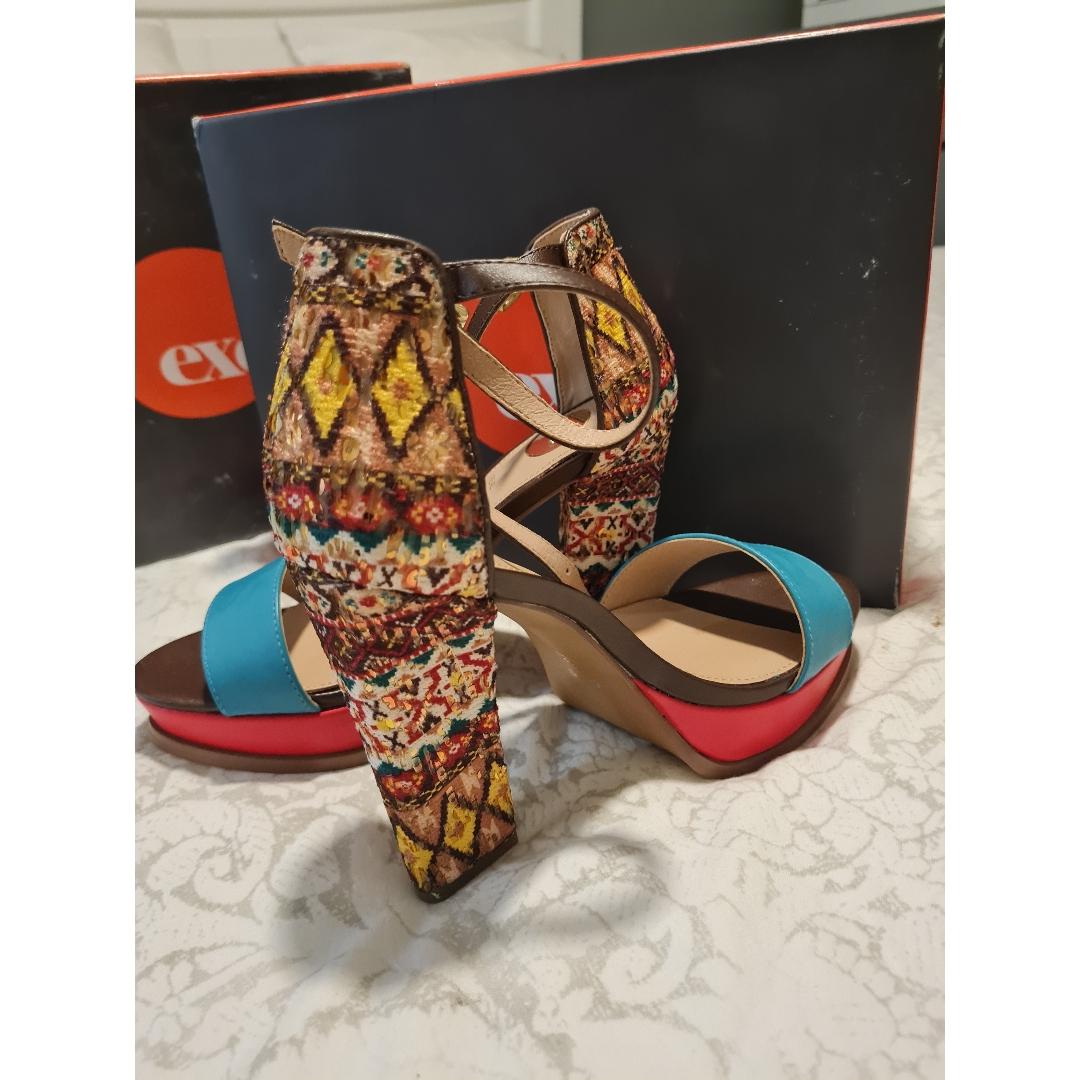 sandalia tacón ancho 12cm talla 37 exé — foto 2 de 3