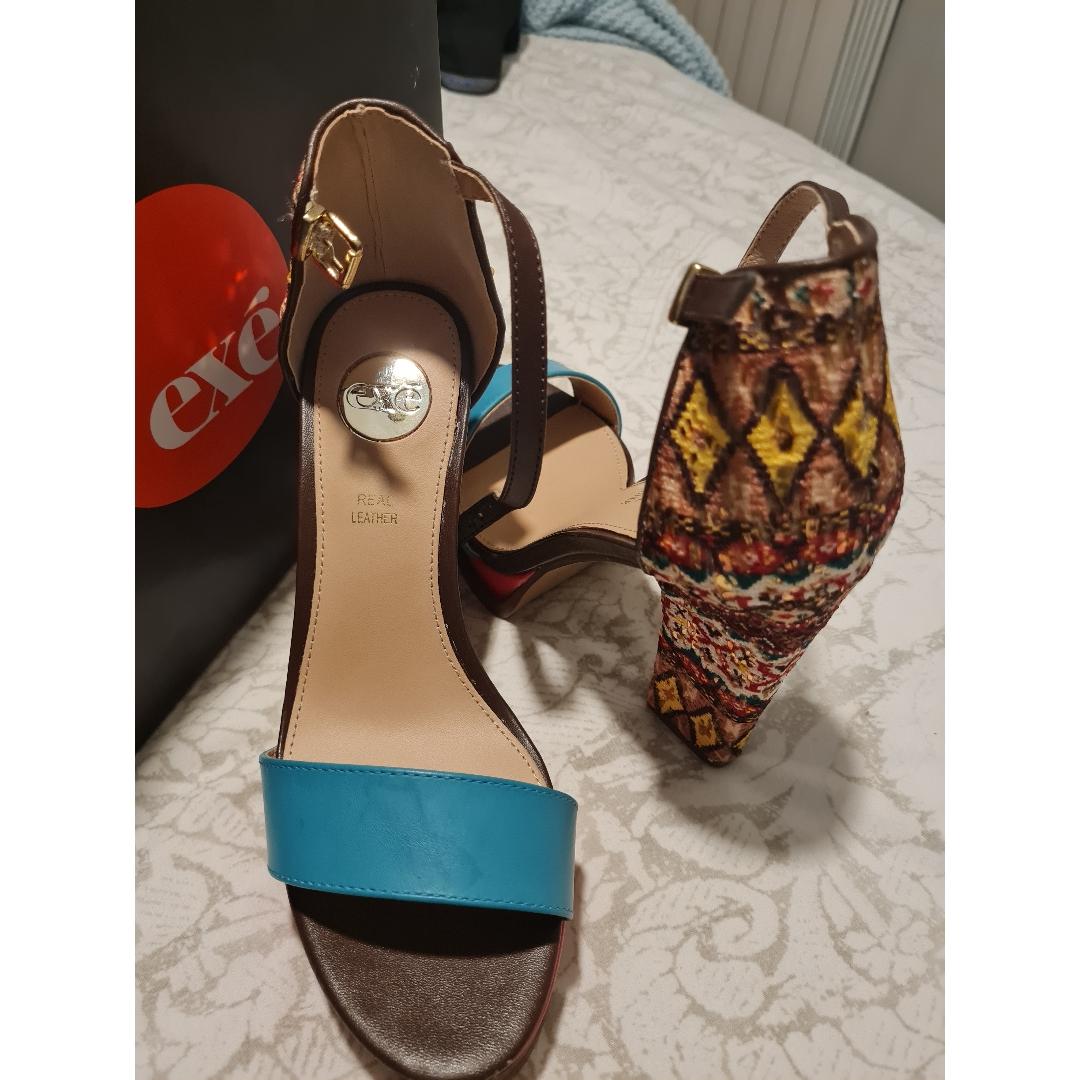 sandalia tacón ancho 12cm talla 37 exé — foto 3 de 3