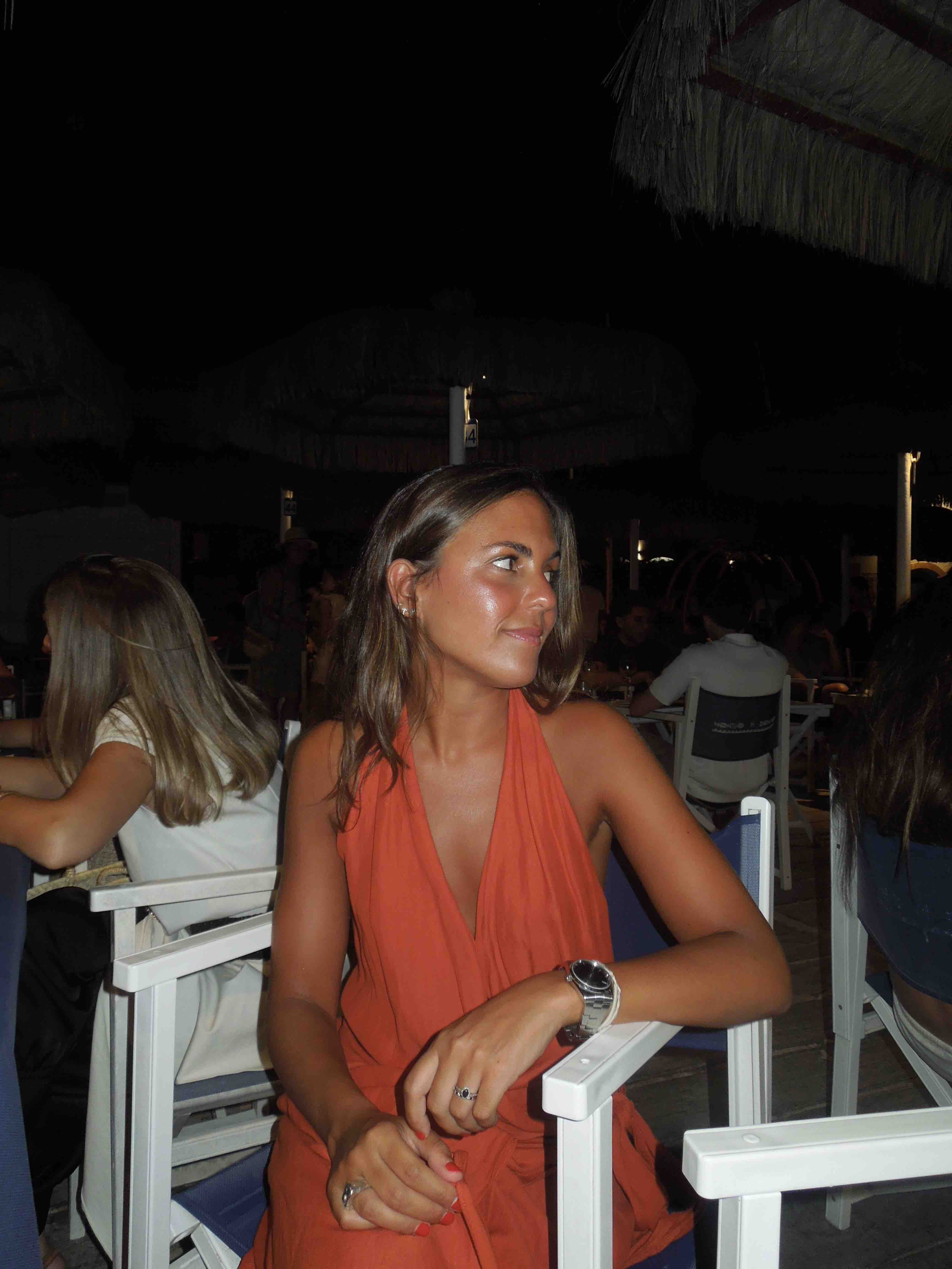 Vestido Massimo Dutti naranja y rojo, talla S, en alquiler — foto 4 de 5
