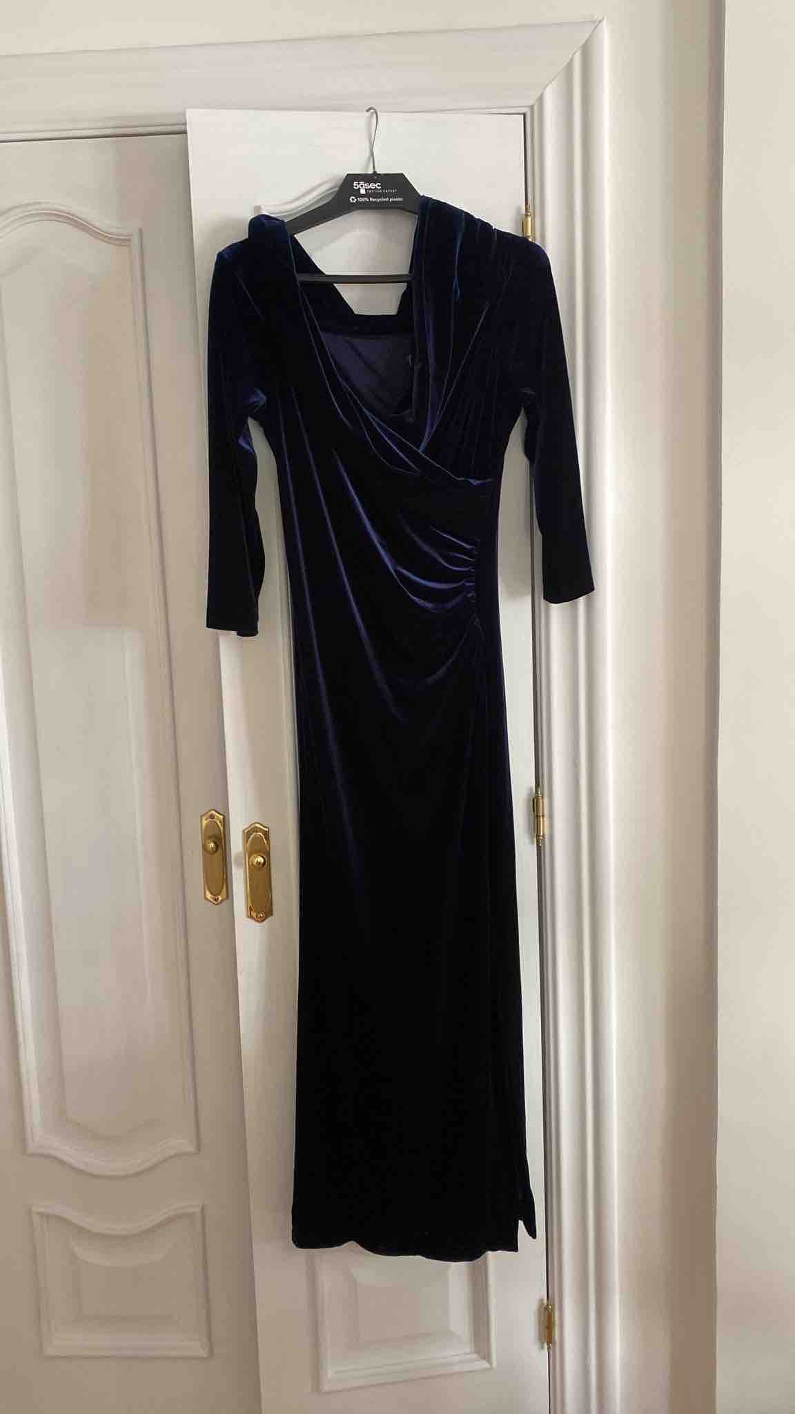 Vestido terciopelo azul El Corte Inglés — foto 1 de 6