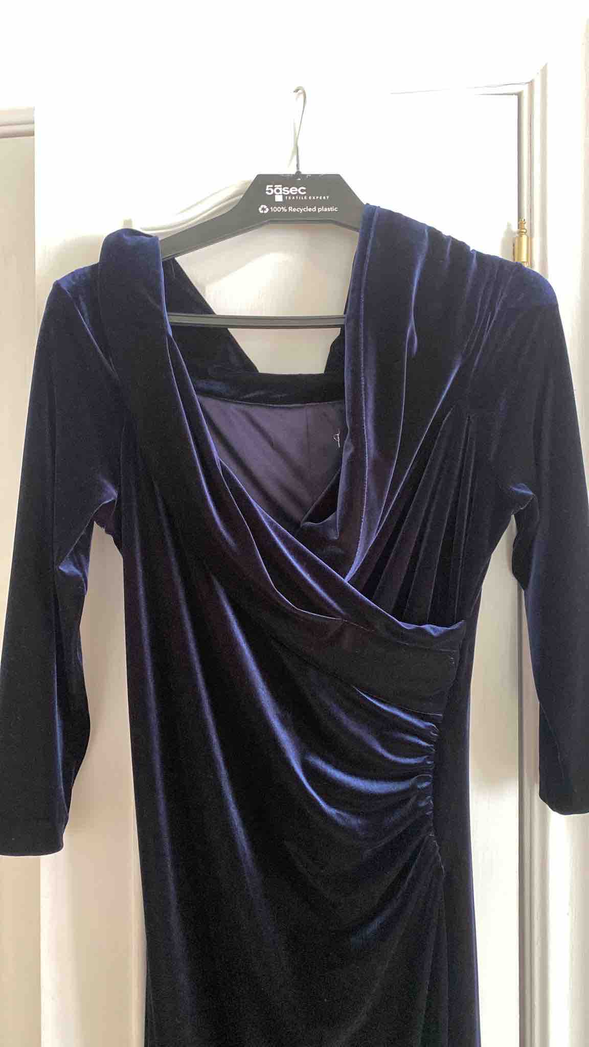 Vestido terciopelo azul El Corte Inglés — foto 3 de 6
