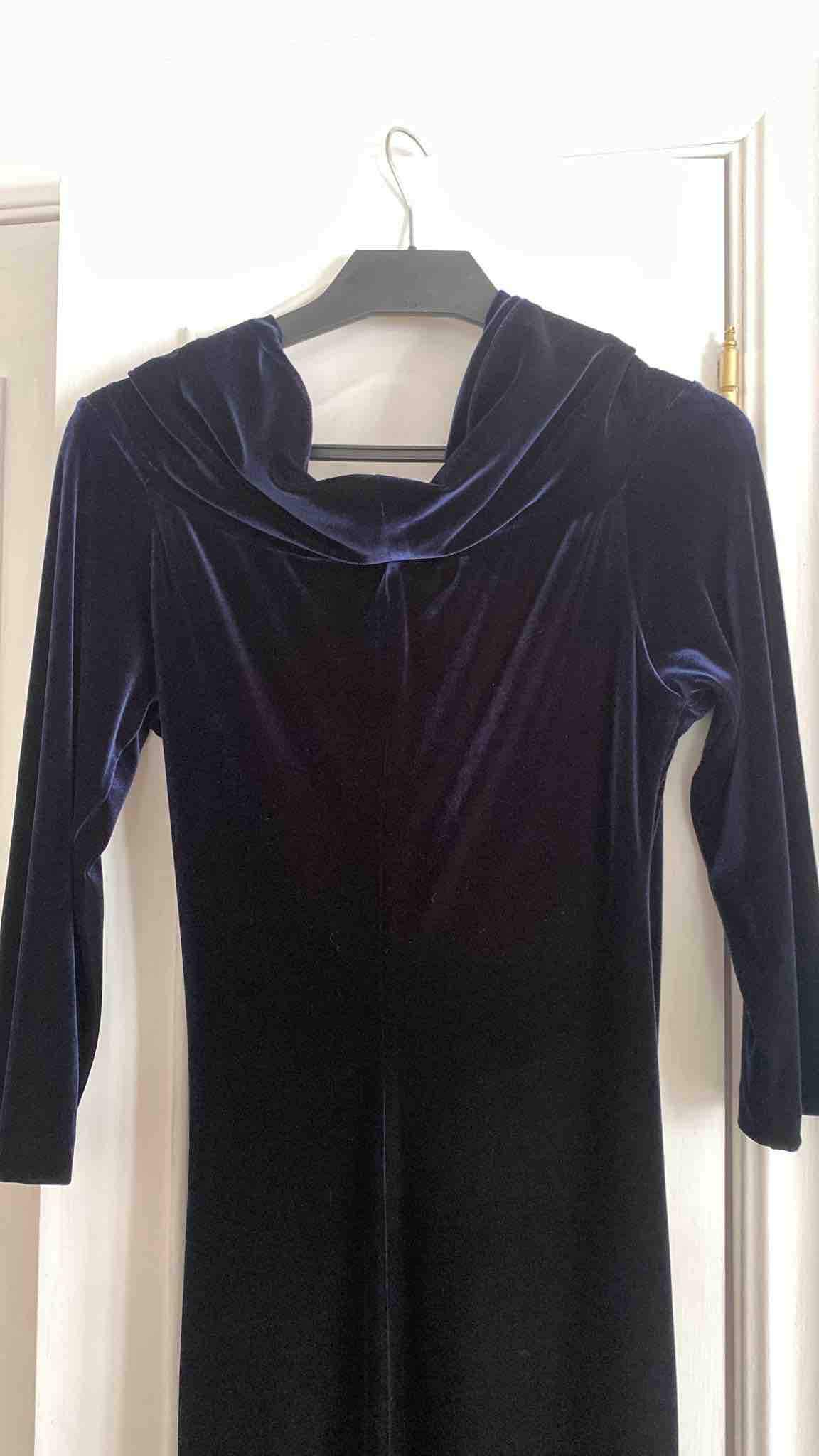 Vestido terciopelo azul El Corte Inglés — foto 5 de 6