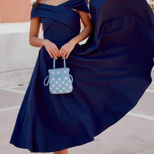 Vestido azul marino invitada miphai — foto 1 de 3