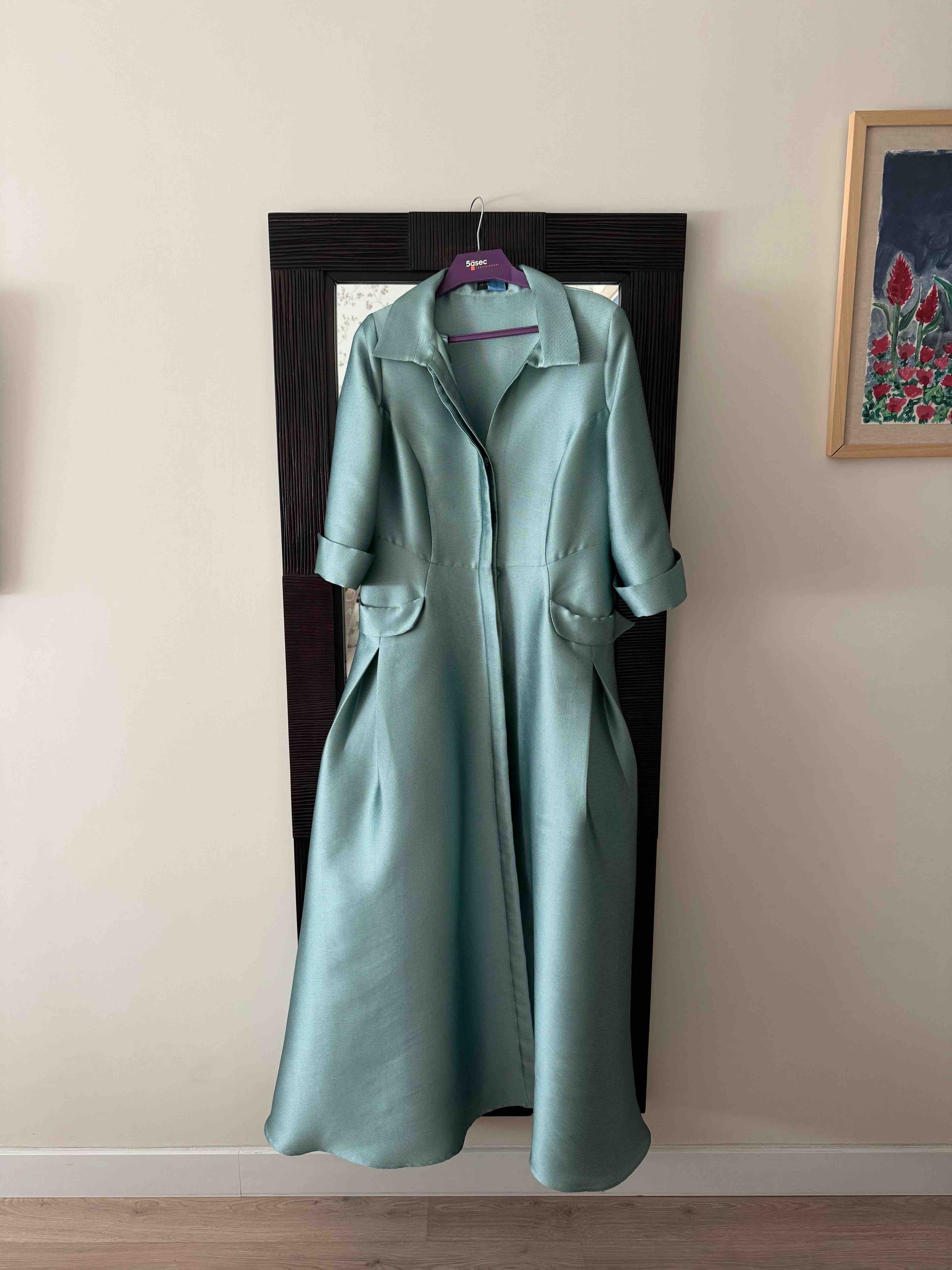 Vestido Mouriño azul y verde, talla L, en alquiler — foto 3 de 4
