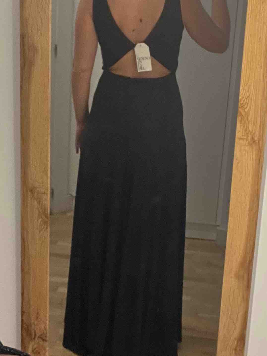 Vestido largo con brillos azul oscuro Veneno en la piel — foto 2 de 4