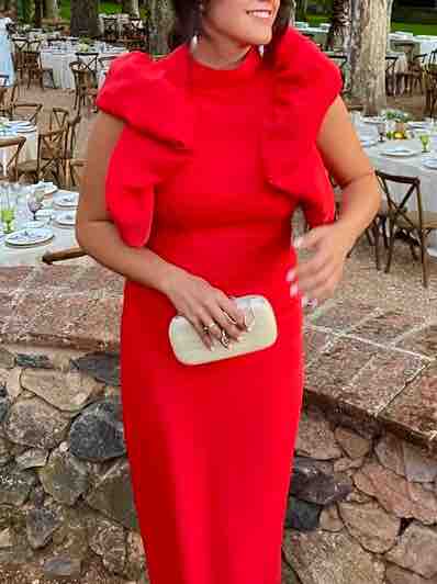 Vestido de boda de Matilde Cano. Color rojo/coral — foto 1 de 5