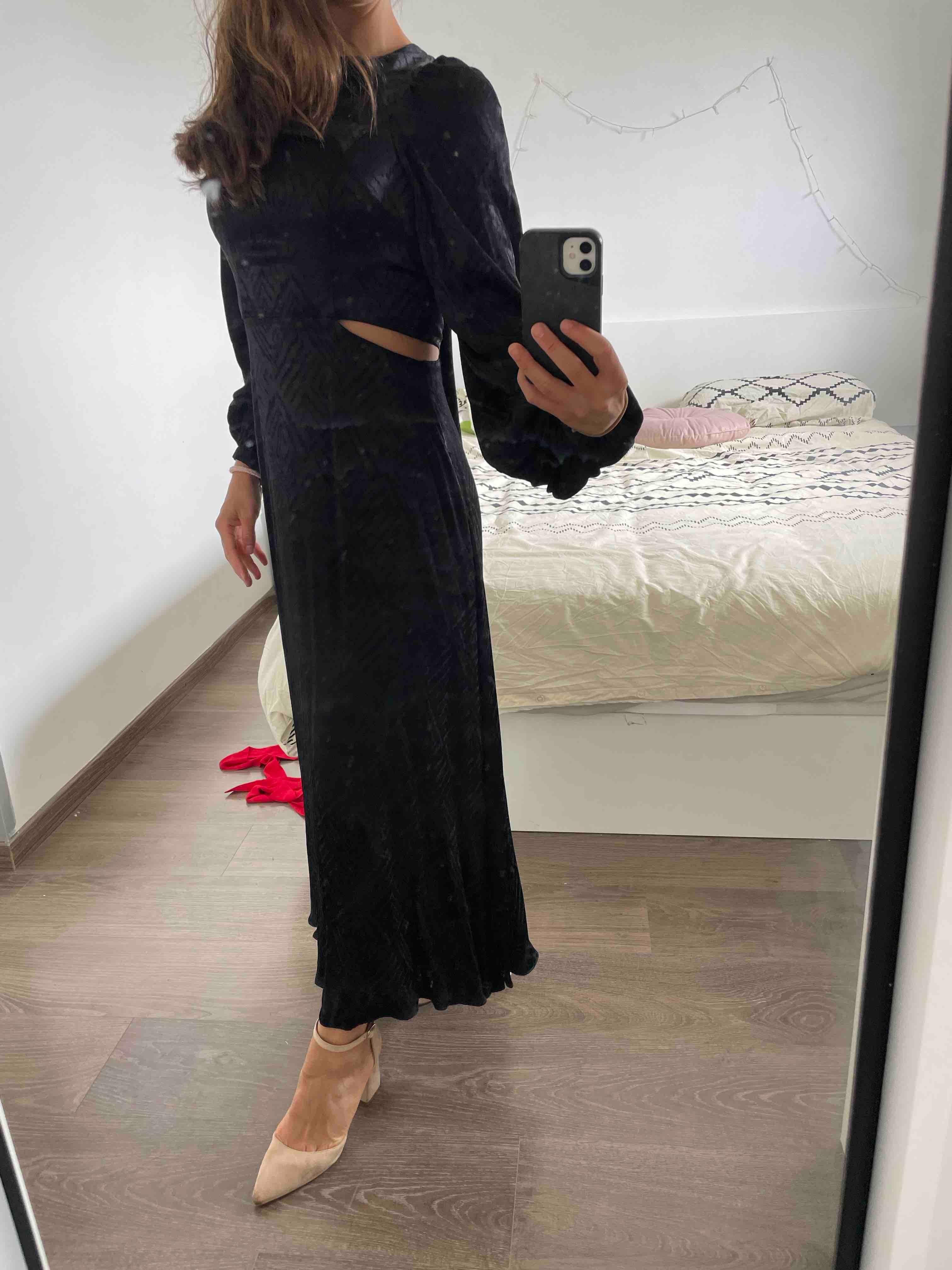 Vestido negro etnico manga larga. Anthropologie — foto 3 de 4