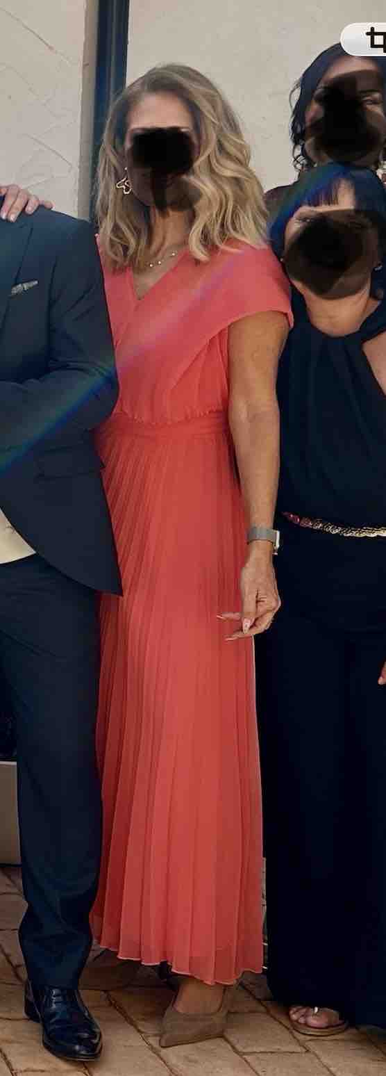 Vestido Naf Naf naranja, talla S, en alquiler