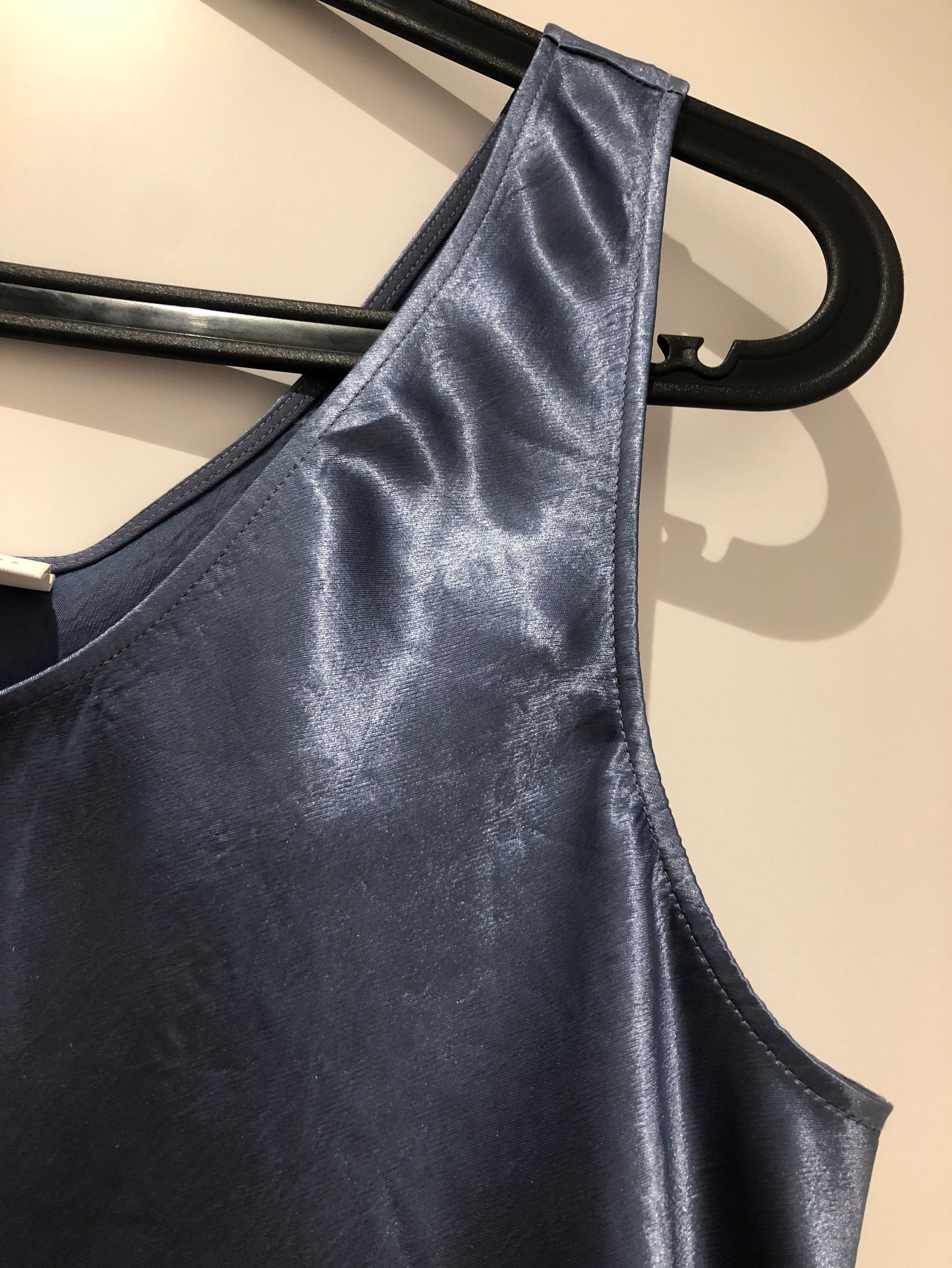 Vestido de raso azul Max Mara — foto 3 de 4