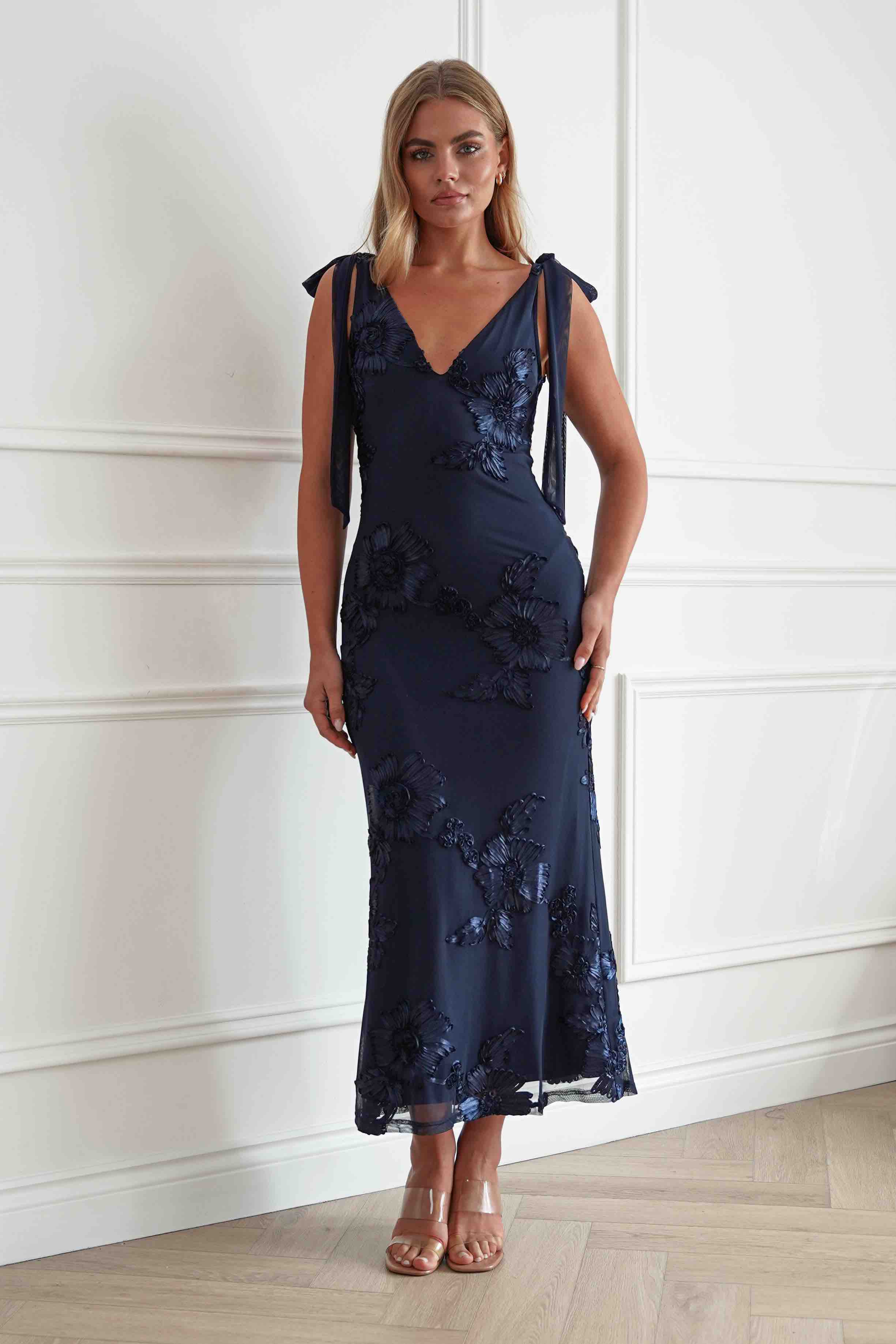 Vestido Oh Hello Clothing azul, talla S, en alquiler — foto 1 de 2