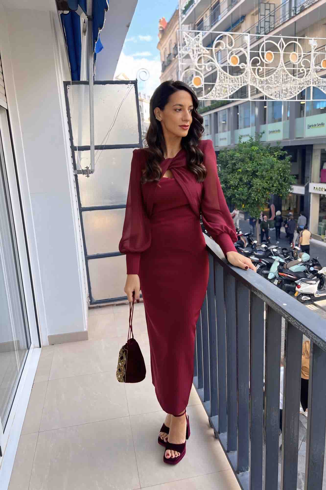 Vestido burdeos de Cardié — foto 1 de 2