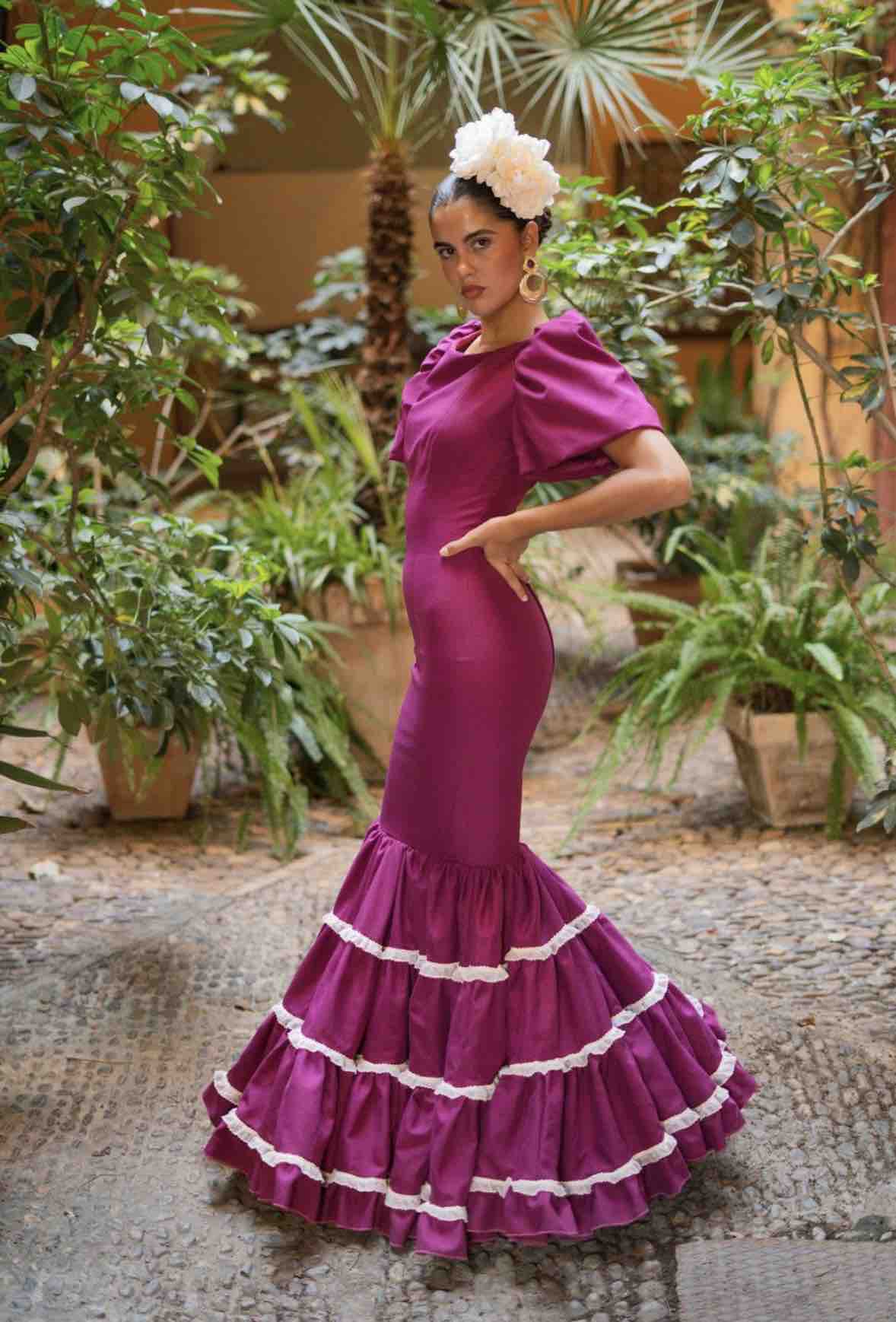 Traje de flamenca buganvilla Alba Carmona — foto 1 de 3