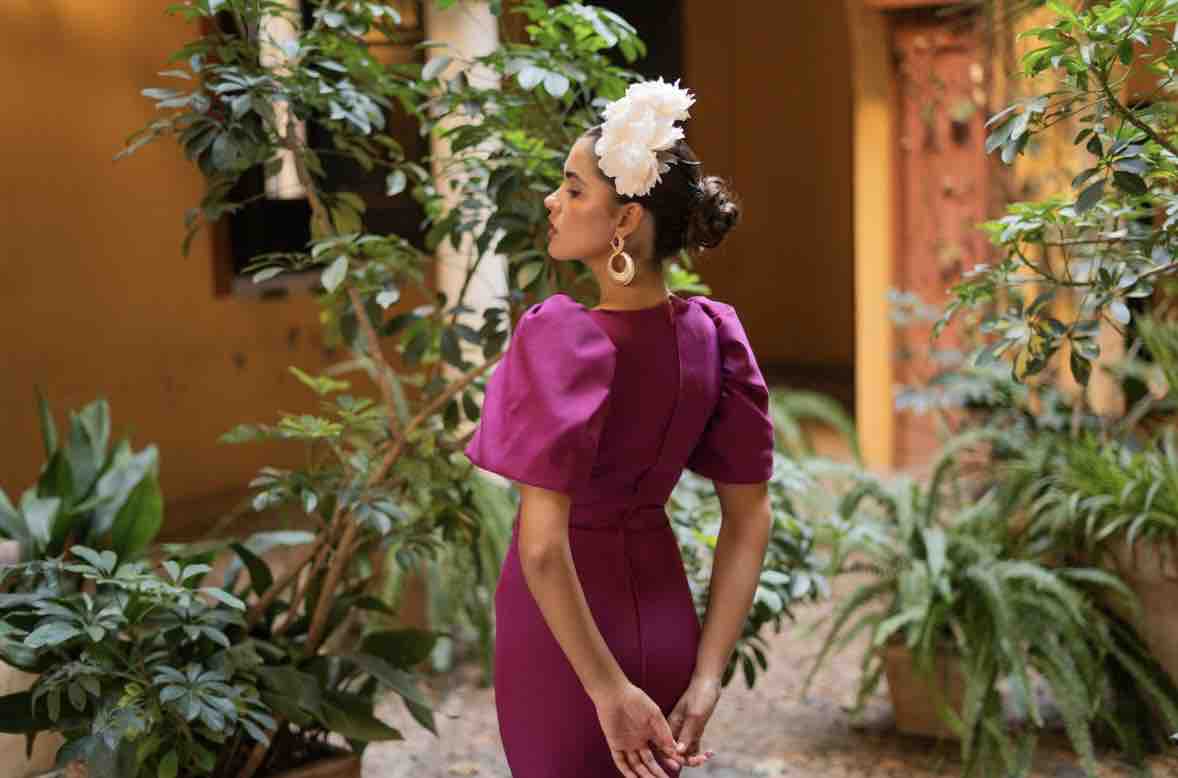 Traje de flamenca buganvilla Alba Carmona — foto 2 de 3