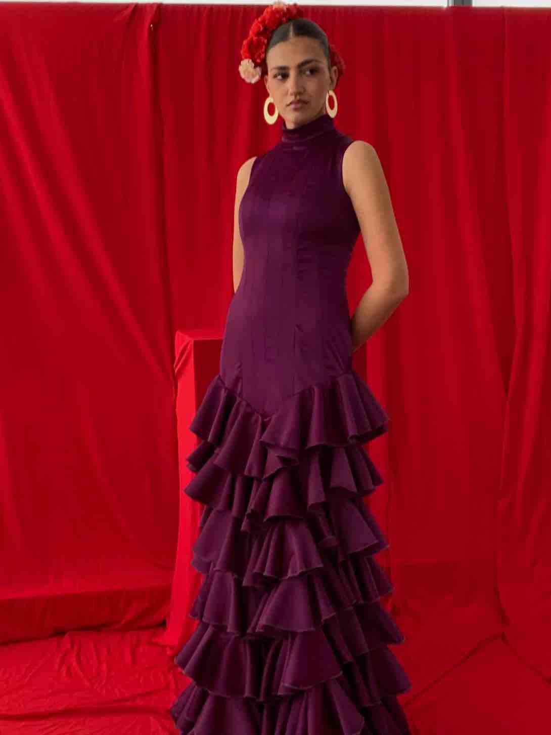 Vestido de flamenca morado Alba Carmona — foto 2 de 2