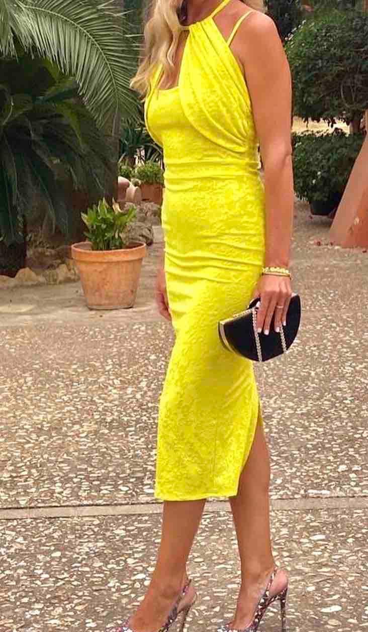 Vestido de boda amarillo limón — foto 3 de 3