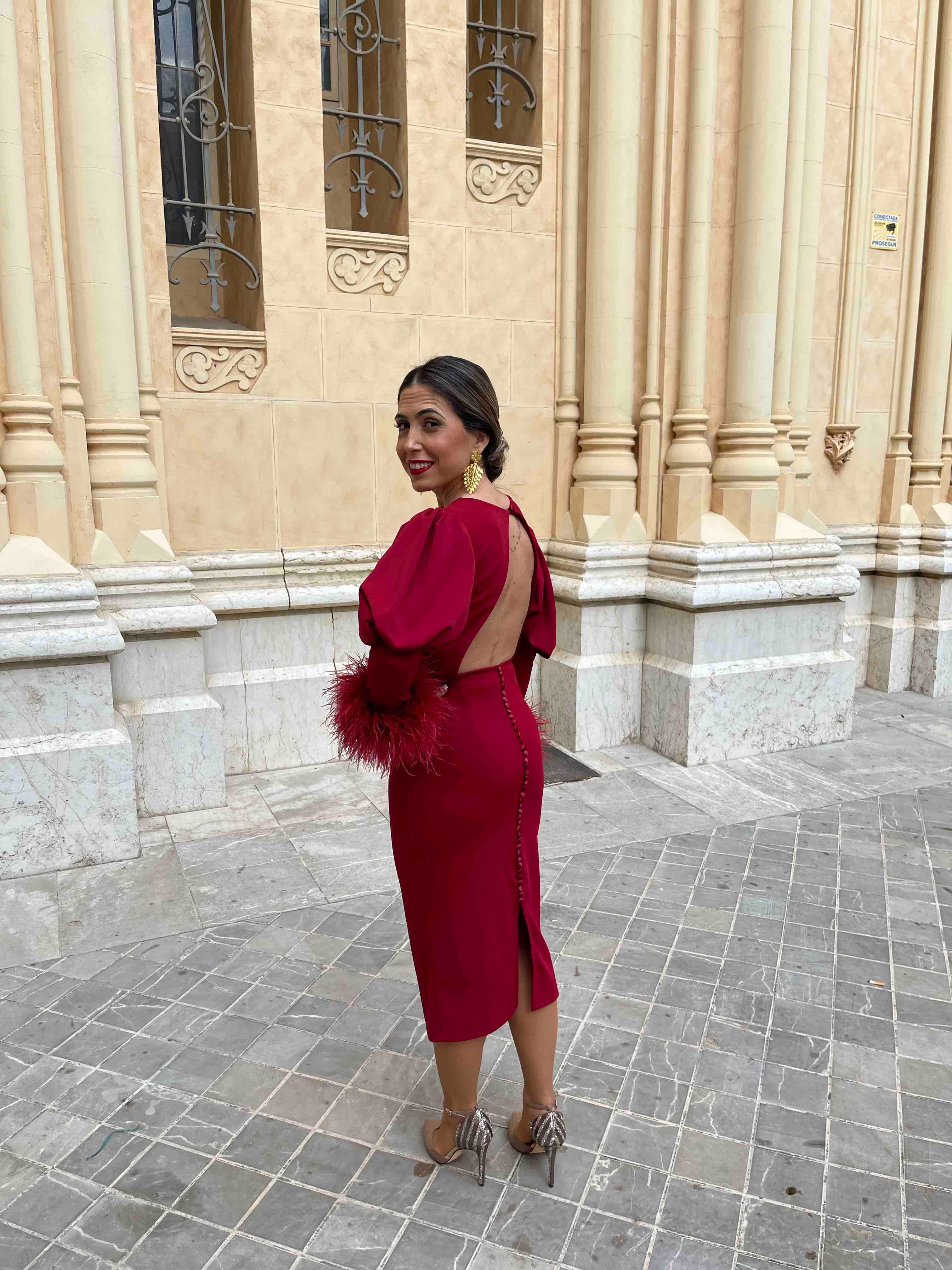 Vestido bourdeos hecho en atelier Atelier particular — foto 6 de 6